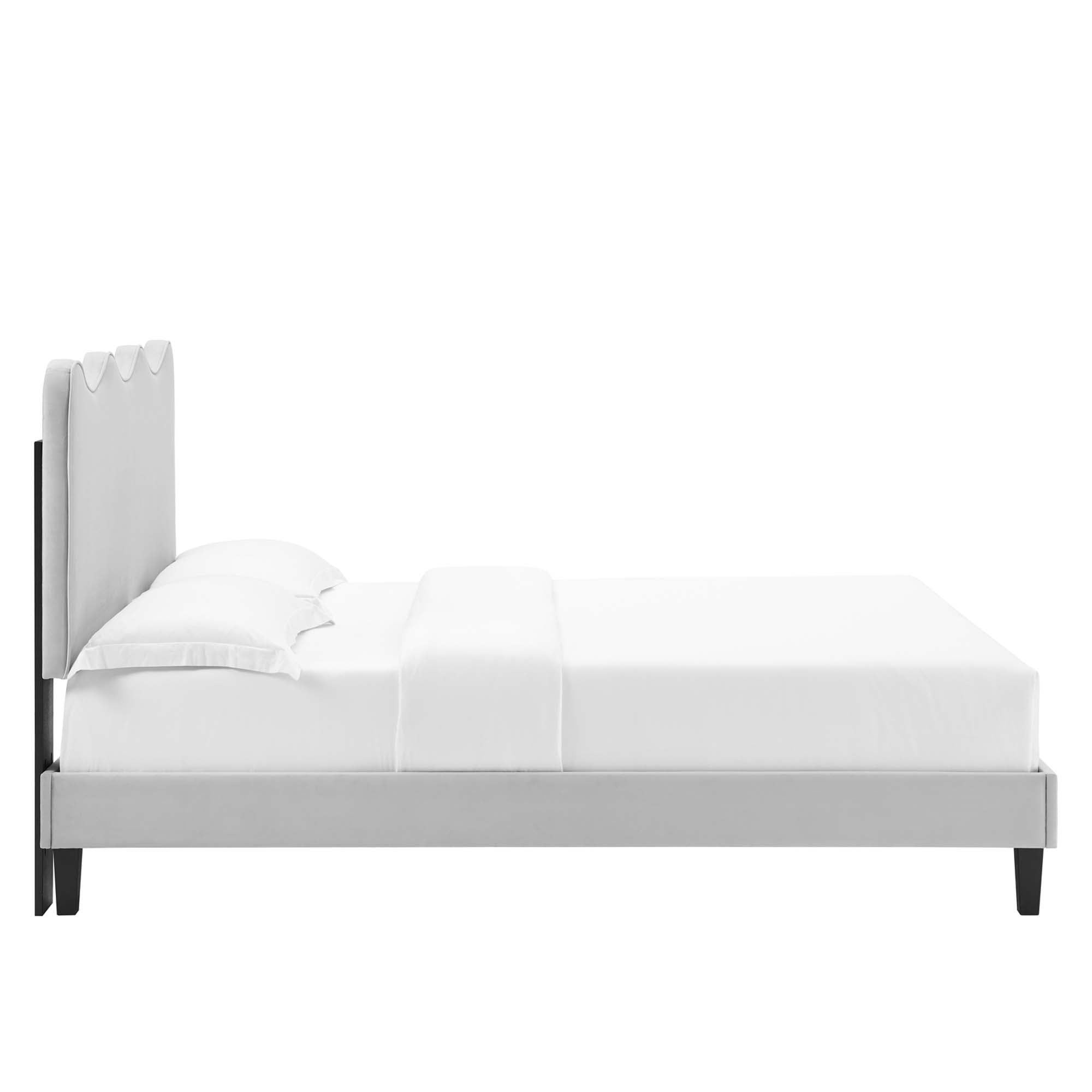 Current Performance Velvet Queen Platform Bed