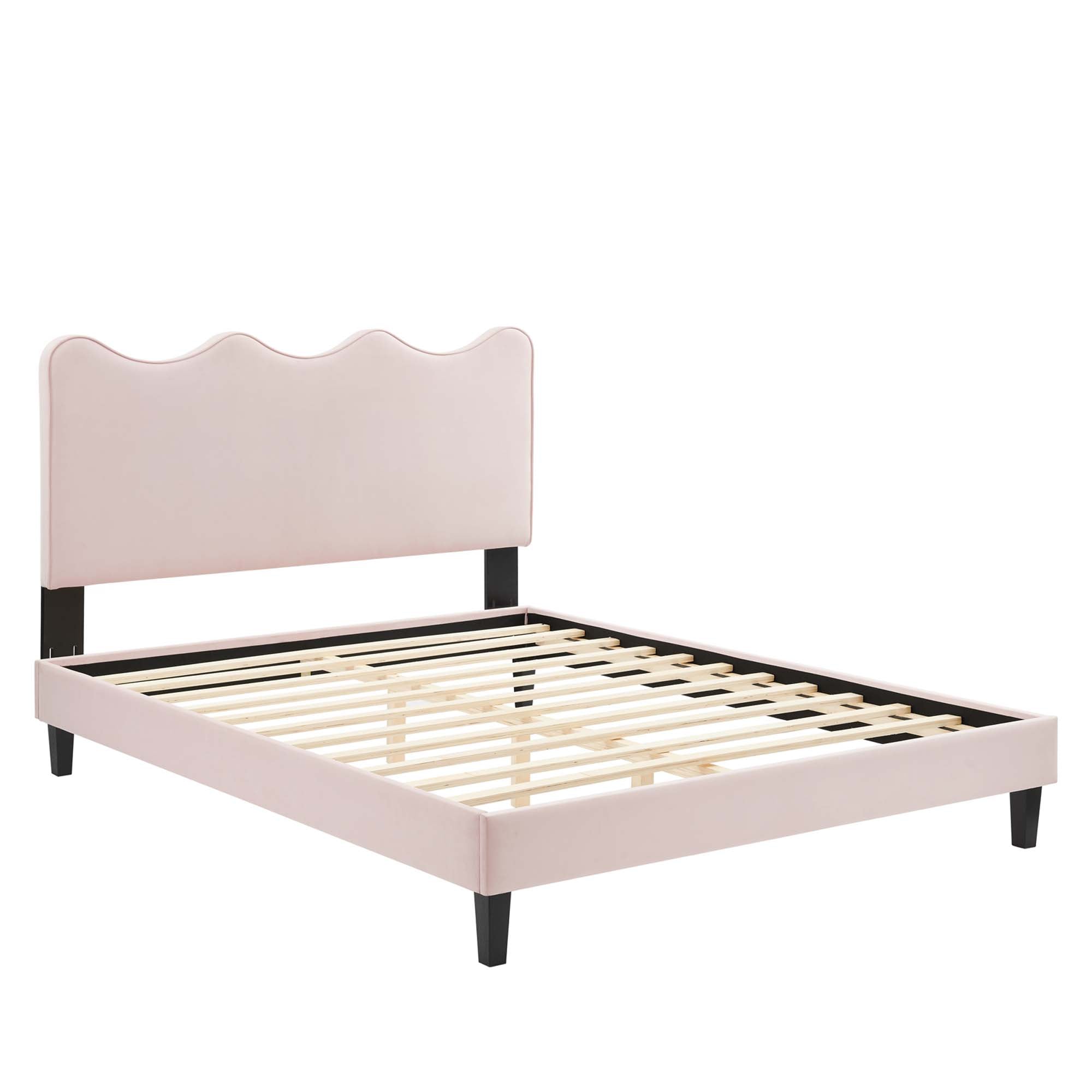 Current Performance Velvet Queen Platform Bed