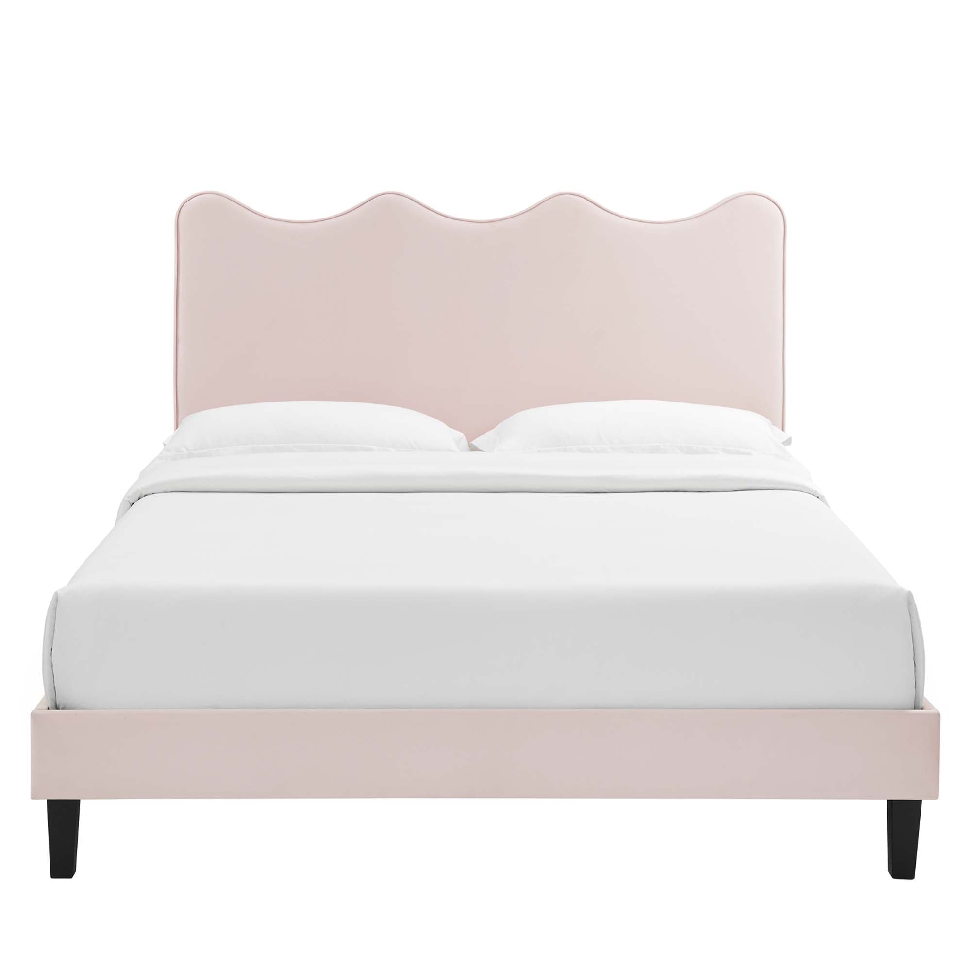 Current Performance Velvet Queen Platform Bed