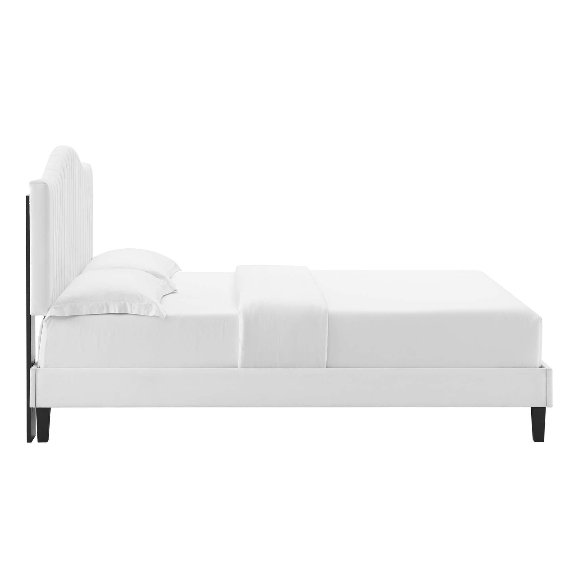 Juniper Channel Tufted Performance Velvet Queen Platform Bed