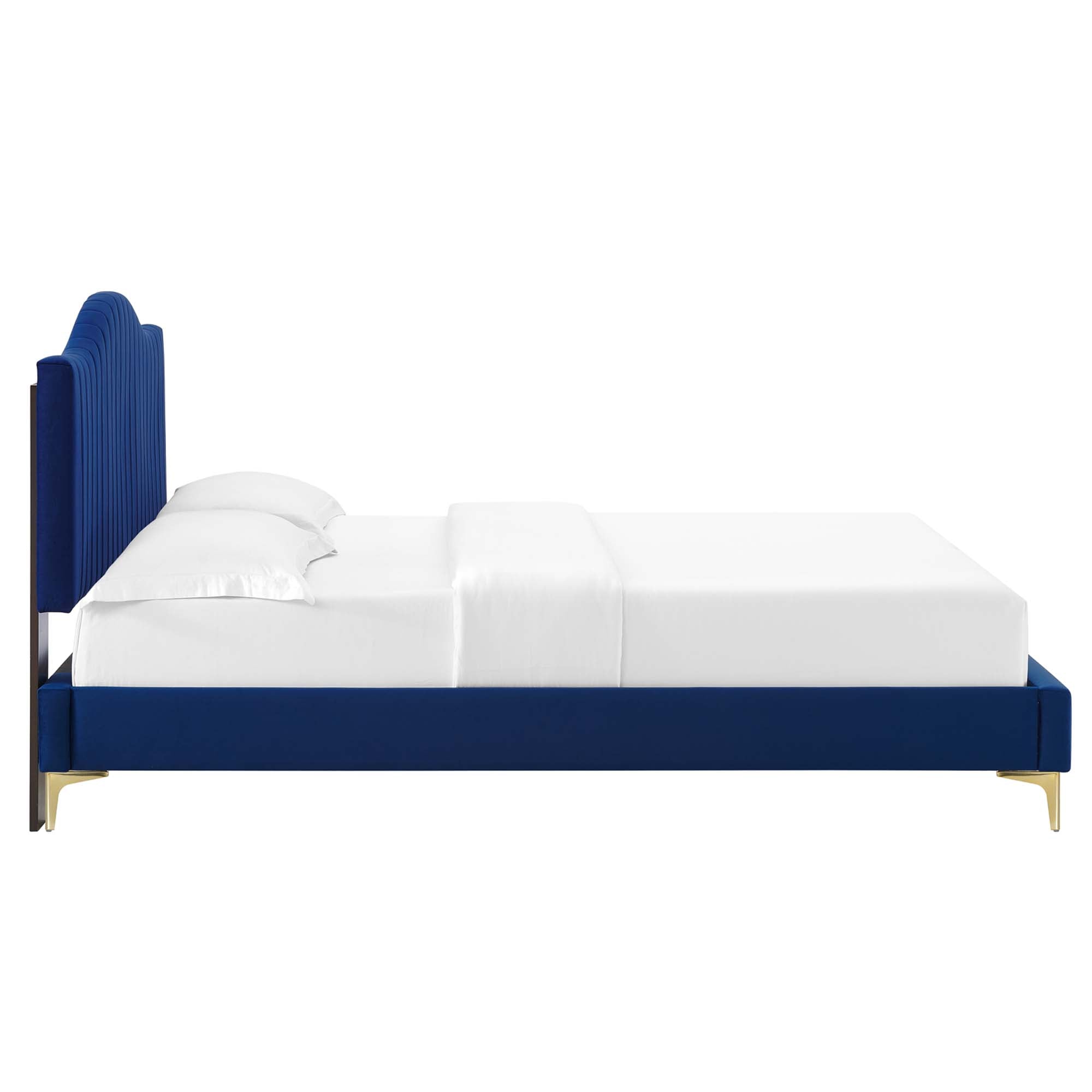 Juniper Channel Tufted Performance Velvet Twin Platform Bed