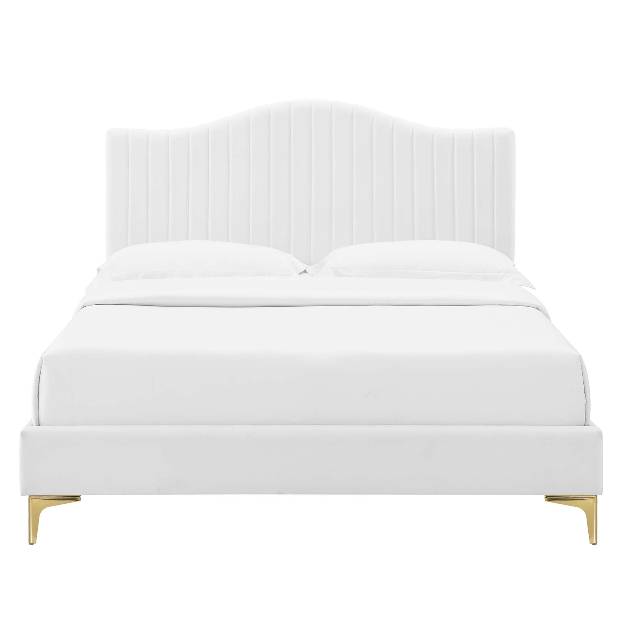 Juniper Channel Tufted Performance Velvet Twin Platform Bed