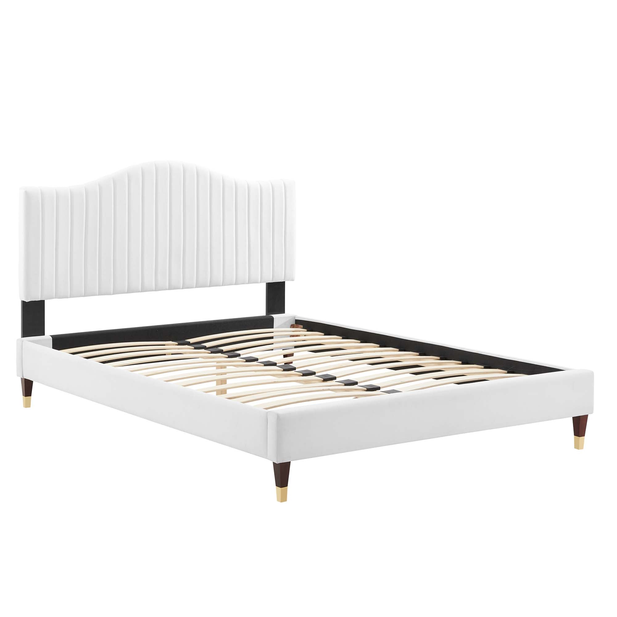 Juniper Channel Tufted Performance Velvet Twin Platform Bed