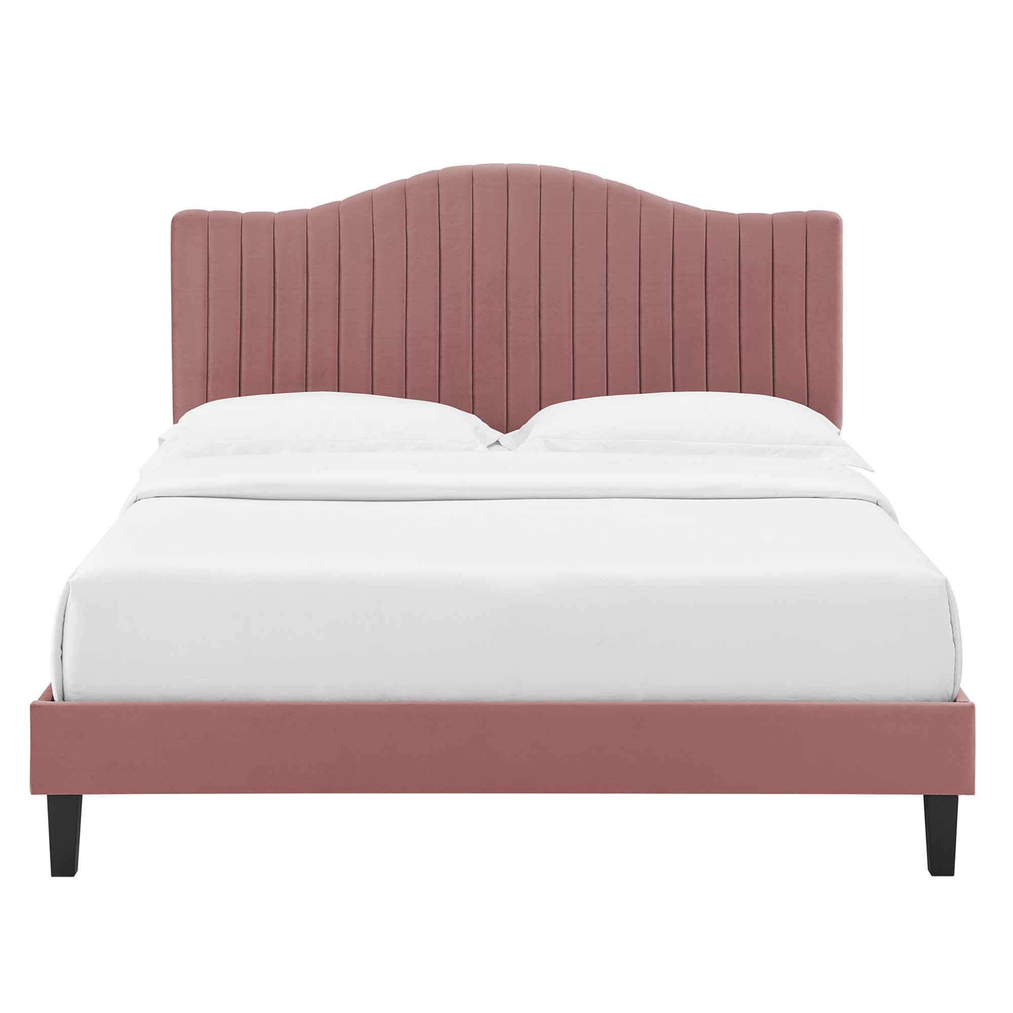 Juniper Channel Tufted Performance Velvet Twin Platform Bed