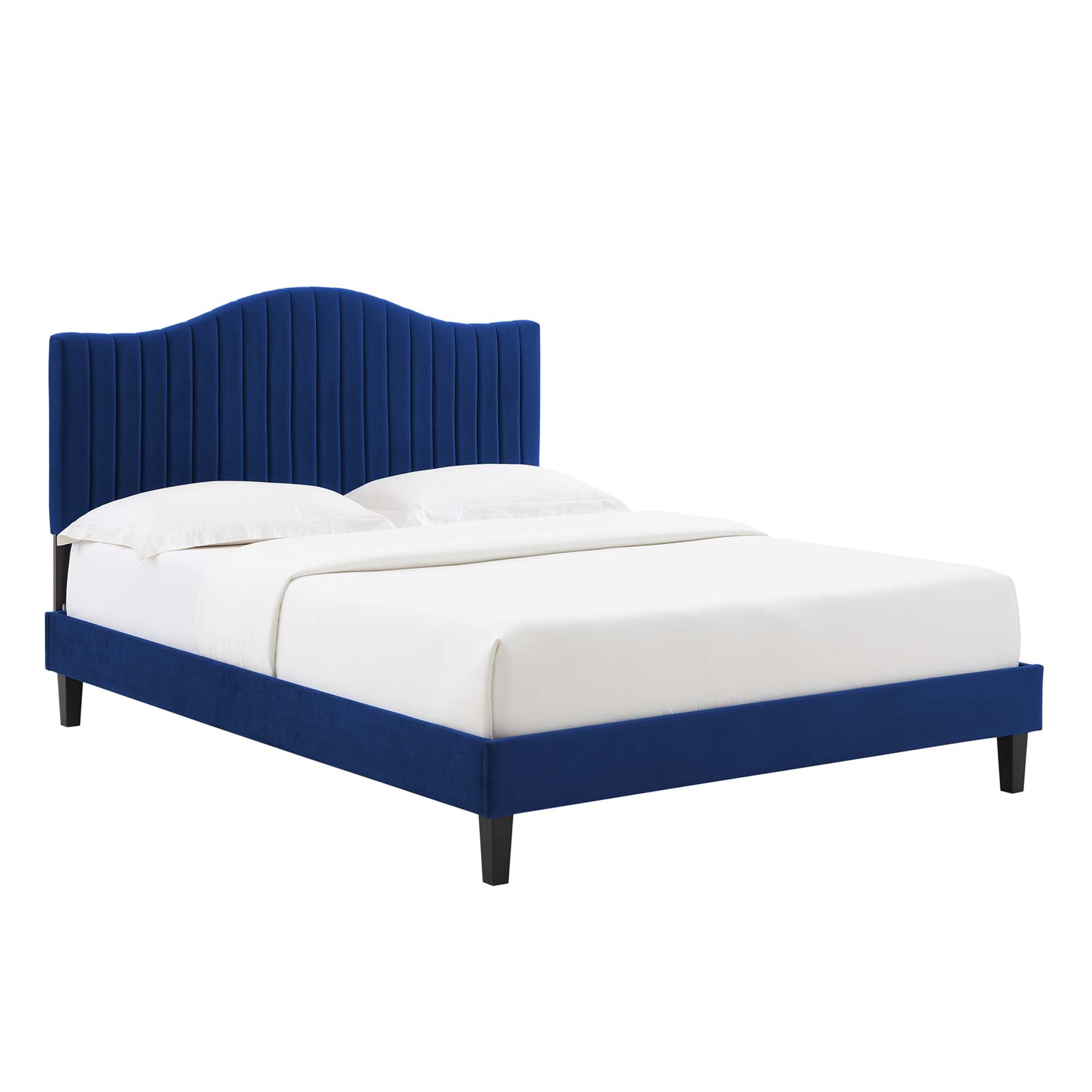 Juniper Channel Tufted Performance Velvet Twin Platform Bed