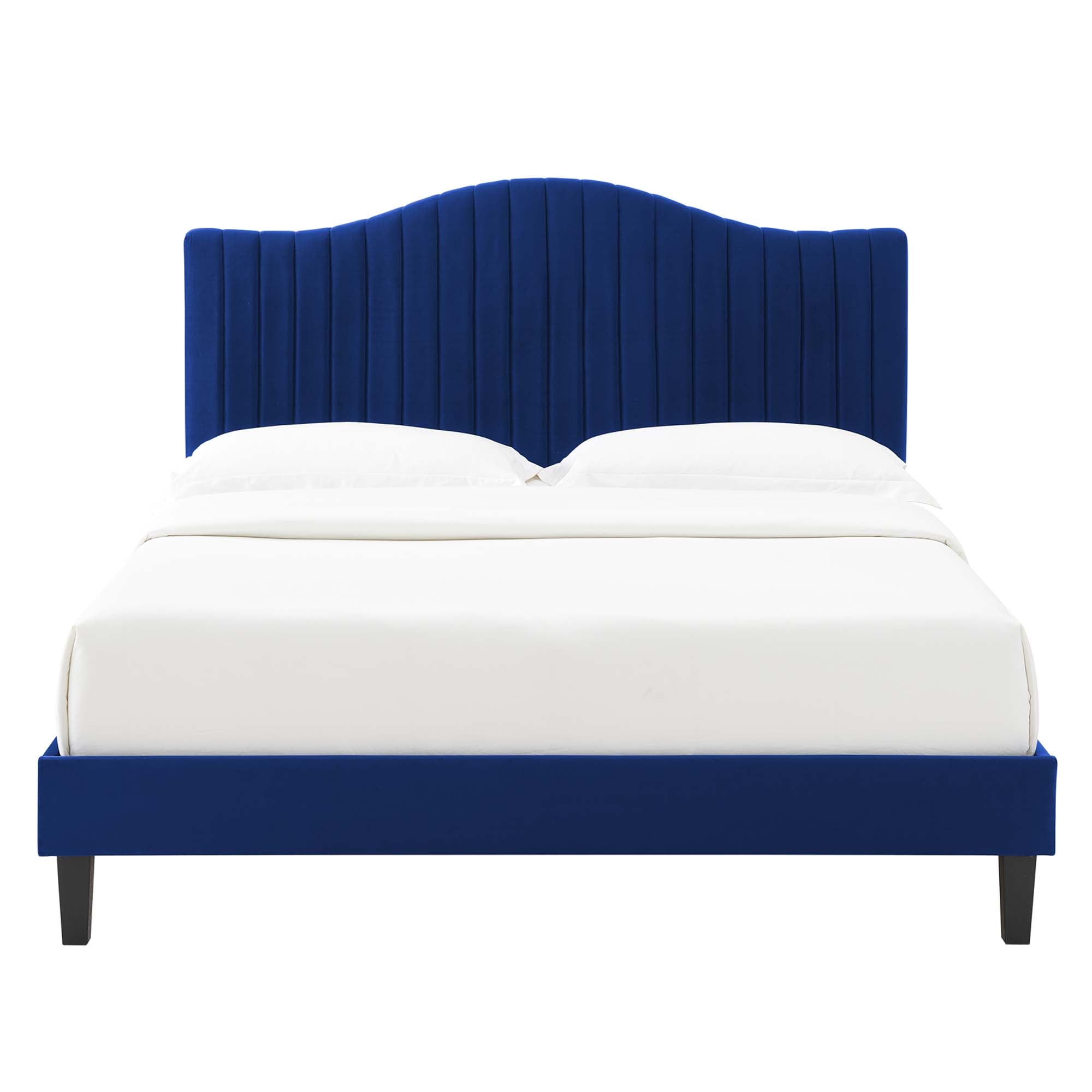 Juniper Channel Tufted Performance Velvet Twin Platform Bed