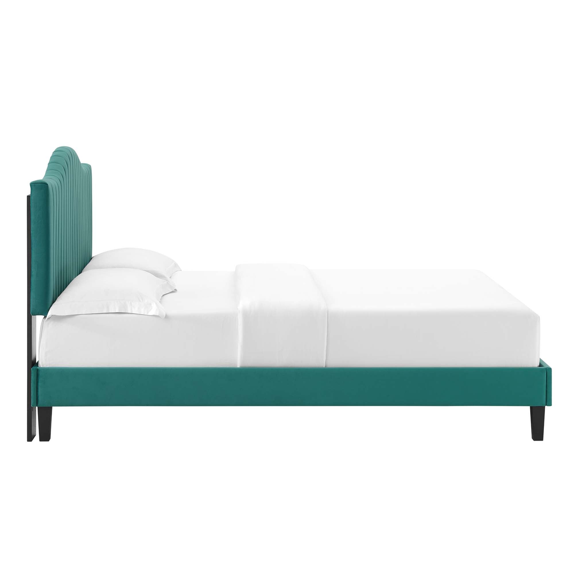 Juniper Channel Tufted Performance Velvet Twin Platform Bed