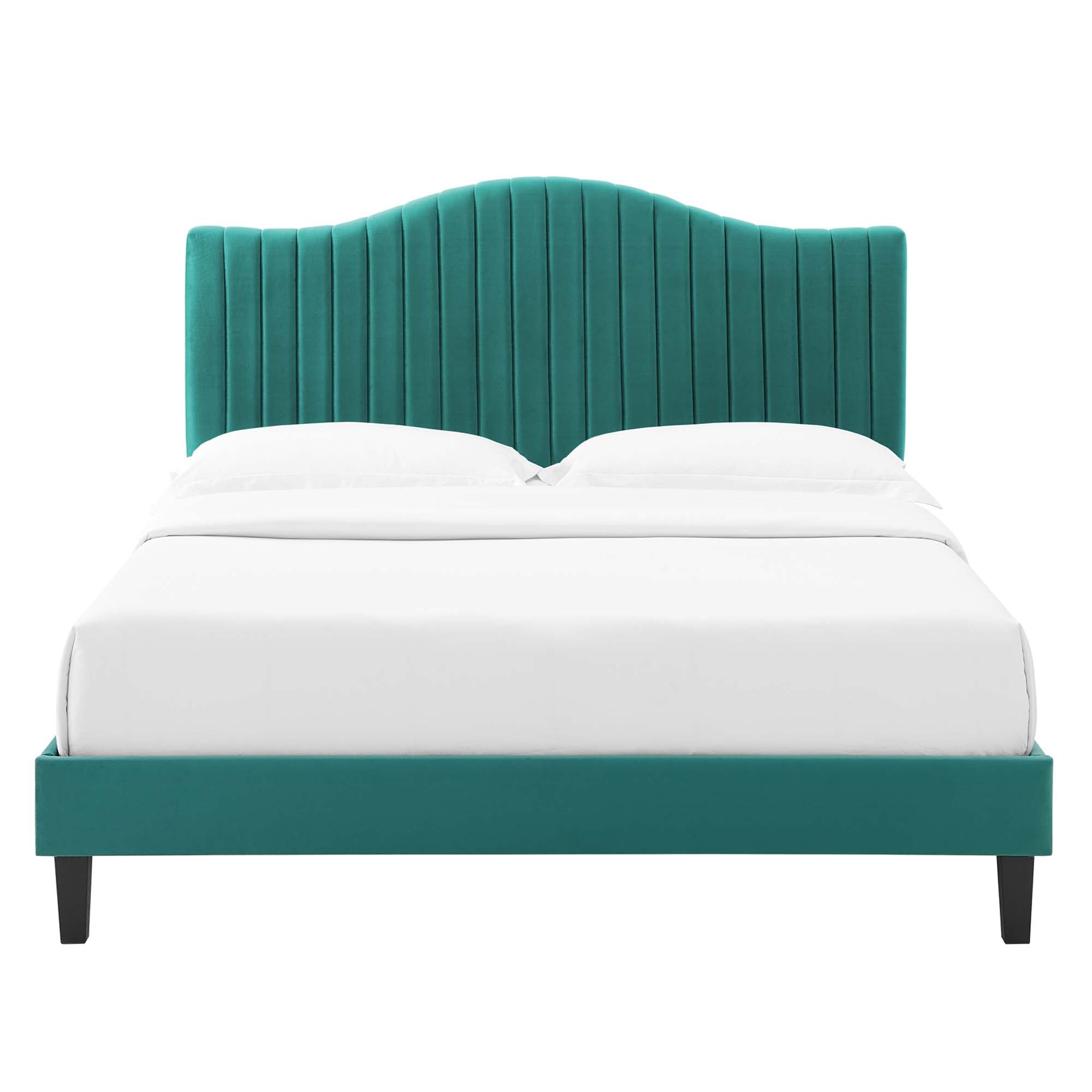 Juniper Channel Tufted Performance Velvet Twin Platform Bed