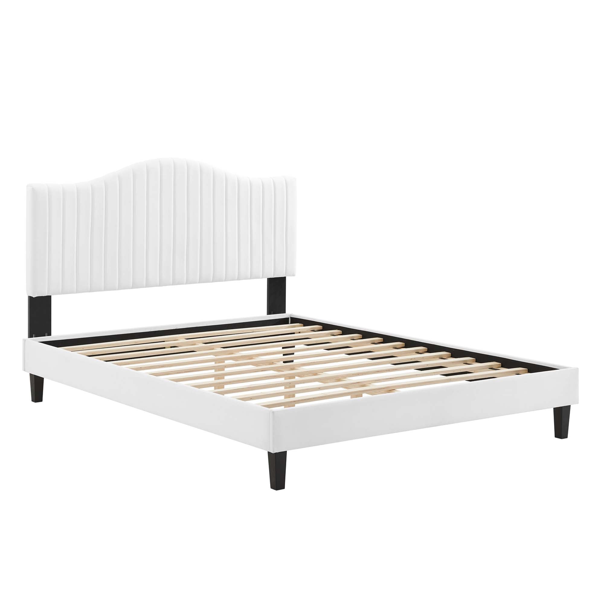 Juniper Channel Tufted Performance Velvet Twin Platform Bed