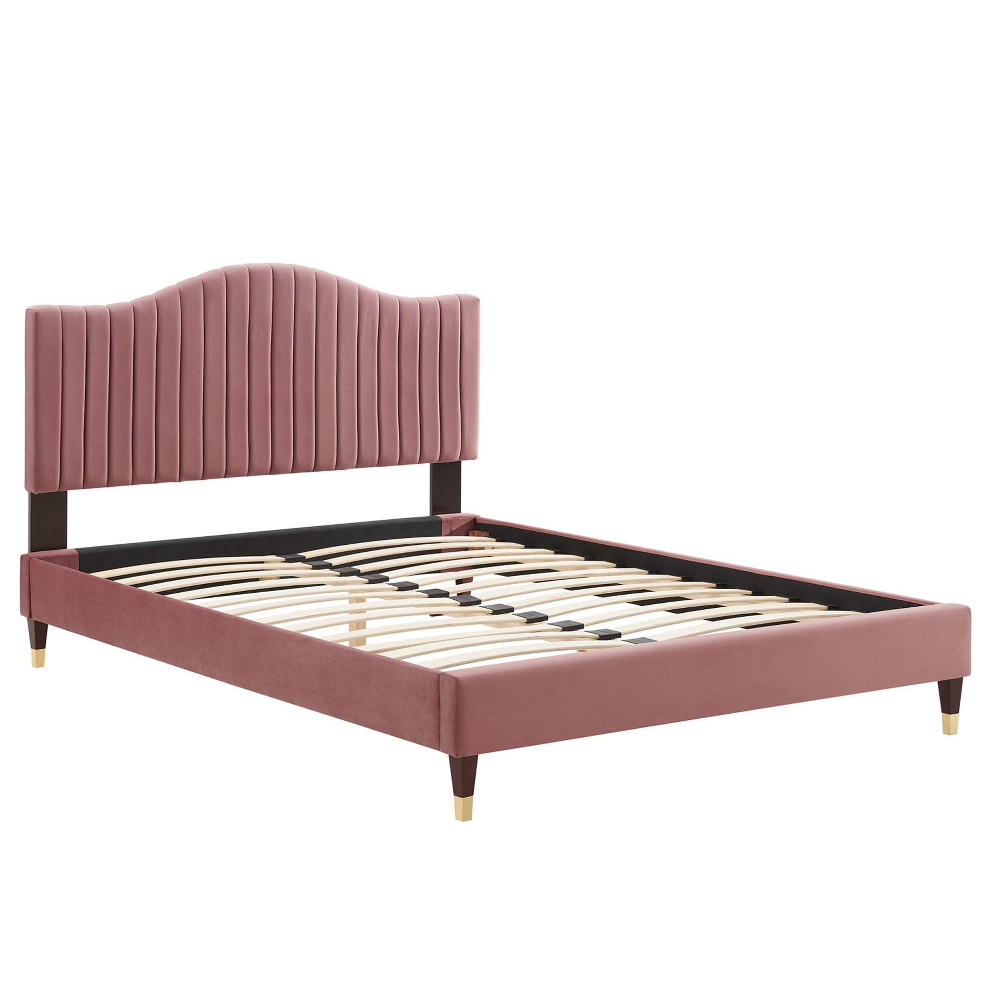 Juniper Channel Tufted Performance Velvet Full Platform Bed