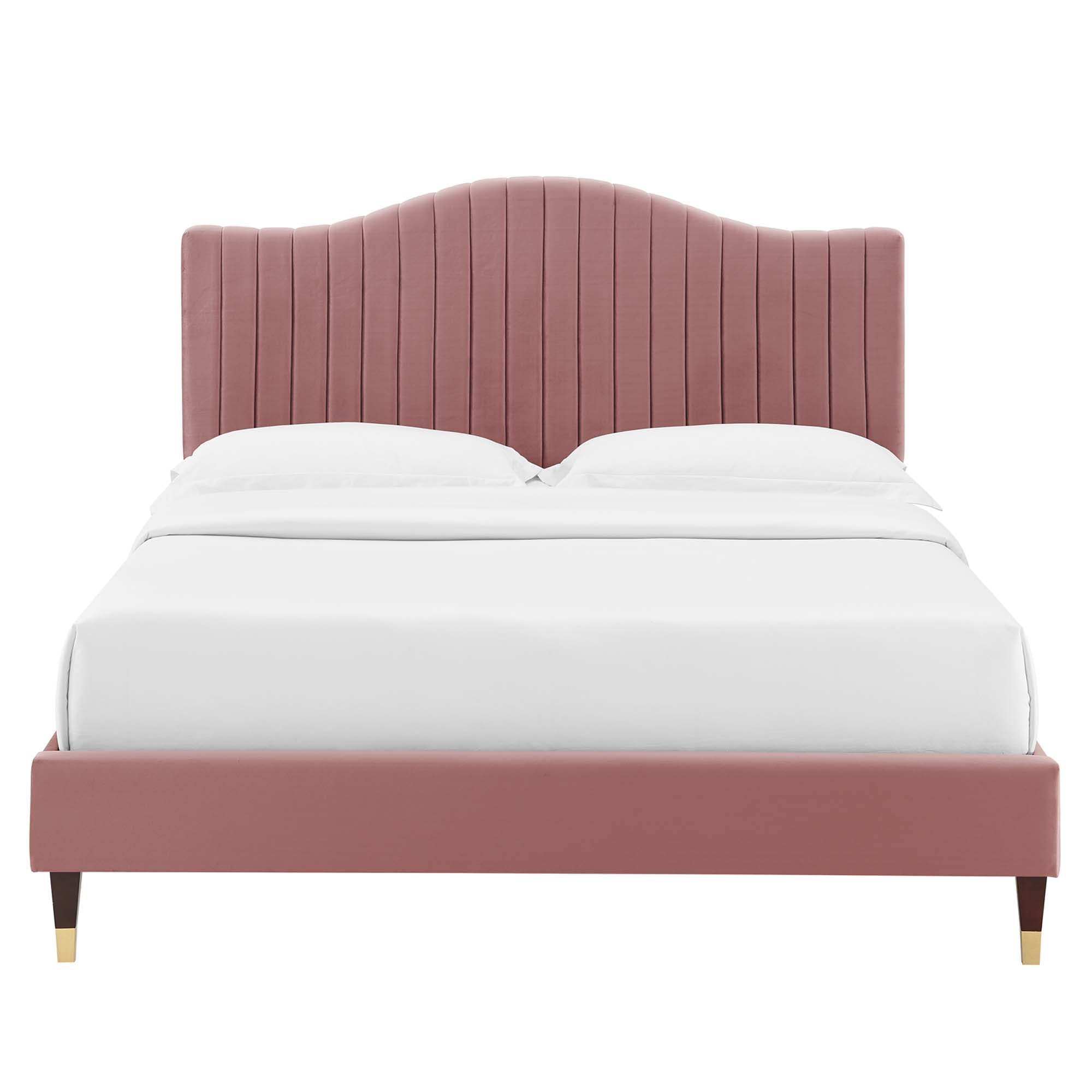 Juniper Channel Tufted Performance Velvet Full Platform Bed