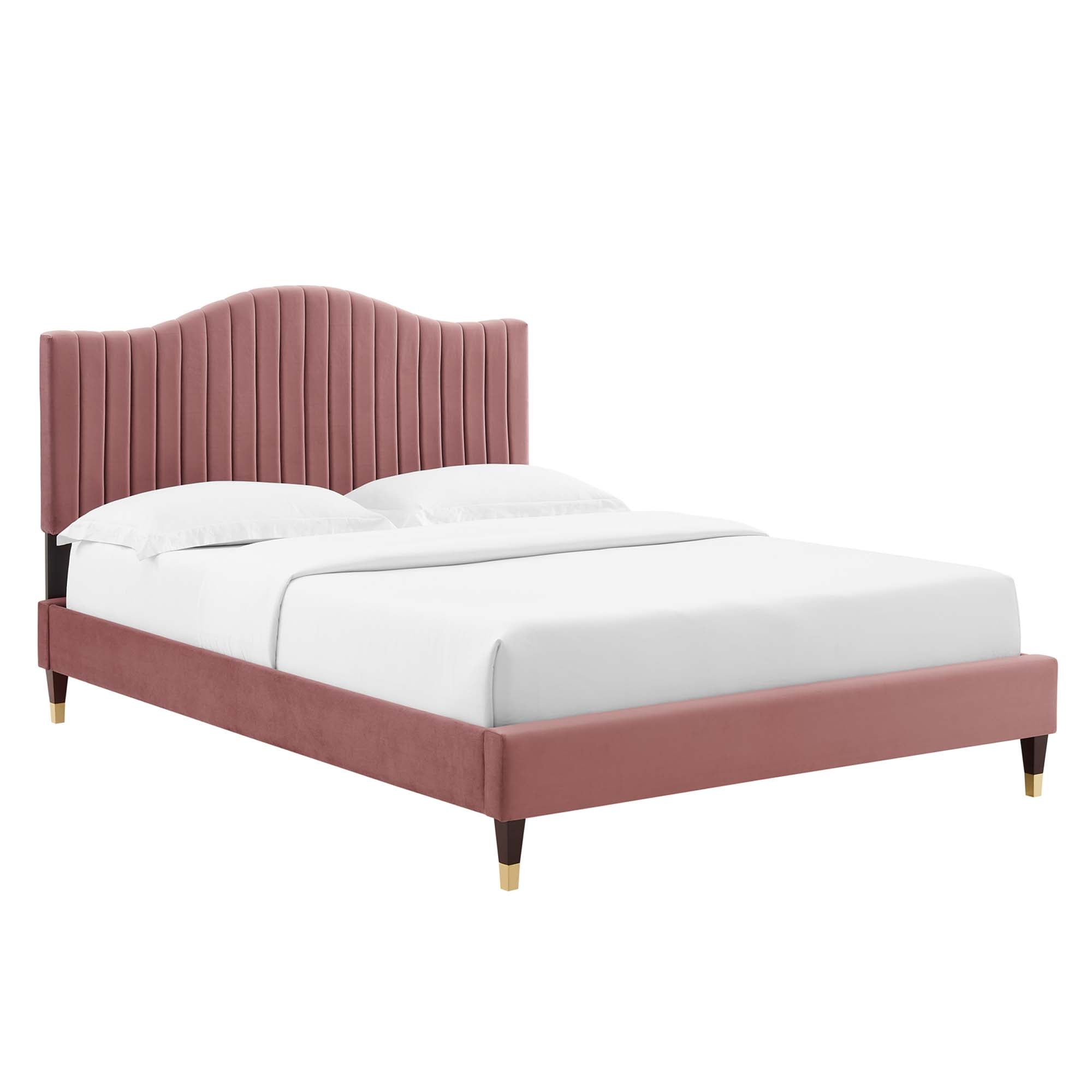 Juniper Channel Tufted Performance Velvet King Platform Bed