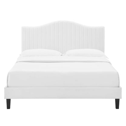 Juniper Channel Tufted Performance Velvet King Platform Bed