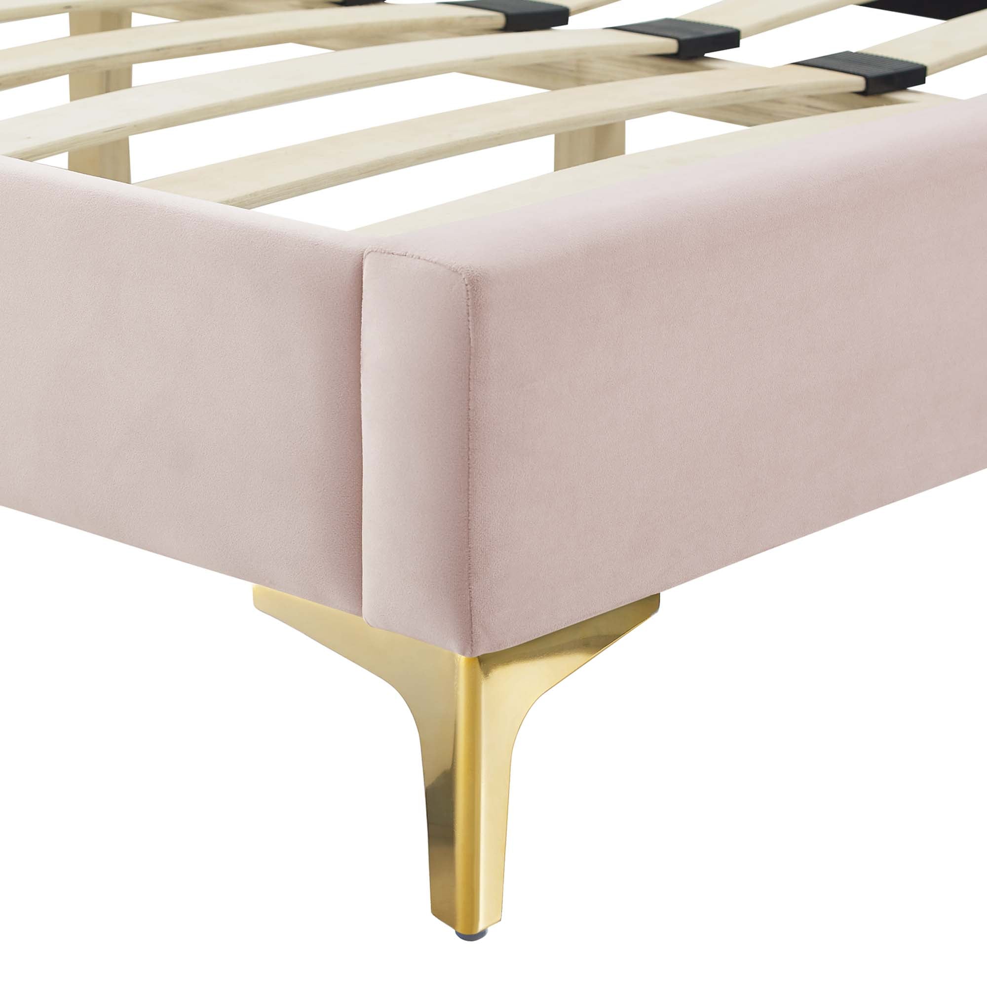 Gwyneth Tufted Performance Velvet Twin Platform Bed