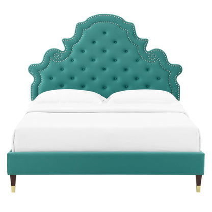 Gwyneth Tufted Performance Velvet Twin Platform Bed