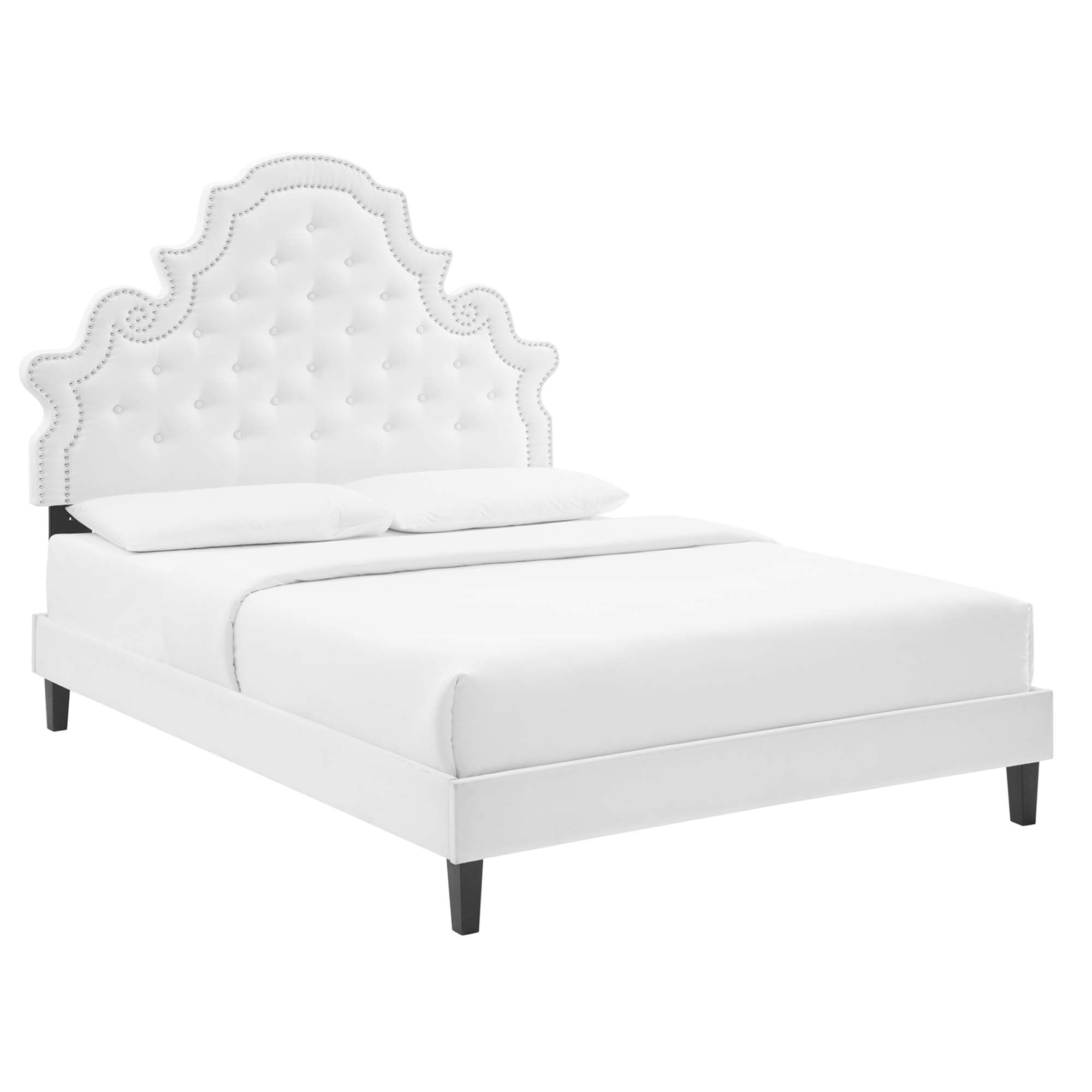 Gwyneth Tufted Performance Velvet Twin Platform Bed