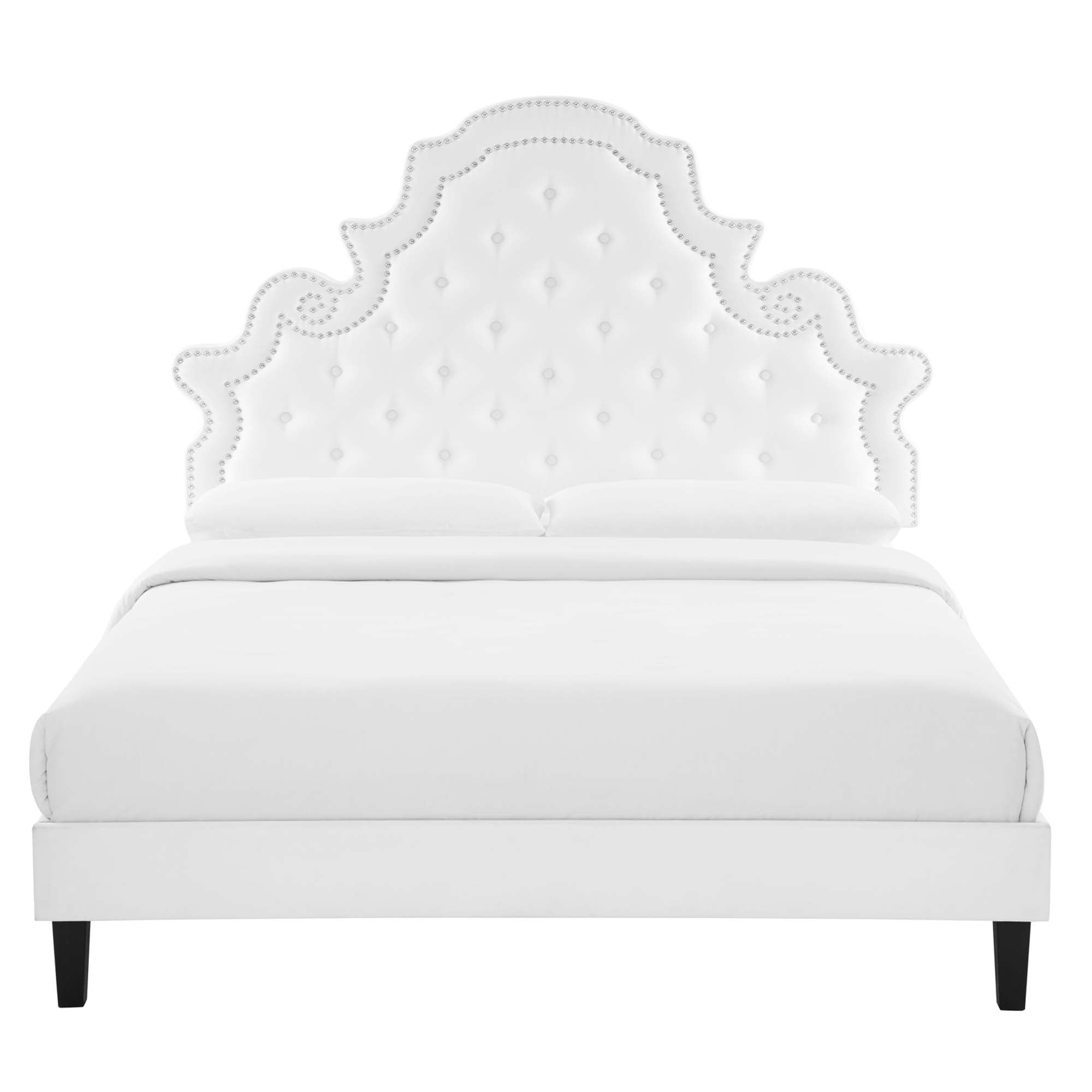 Gwyneth Tufted Performance Velvet Twin Platform Bed