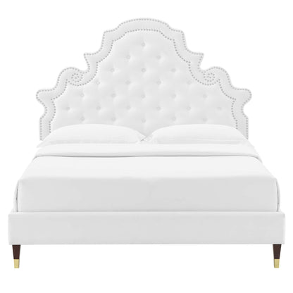 Gwyneth Tufted Performance Velvet King Platform Bed