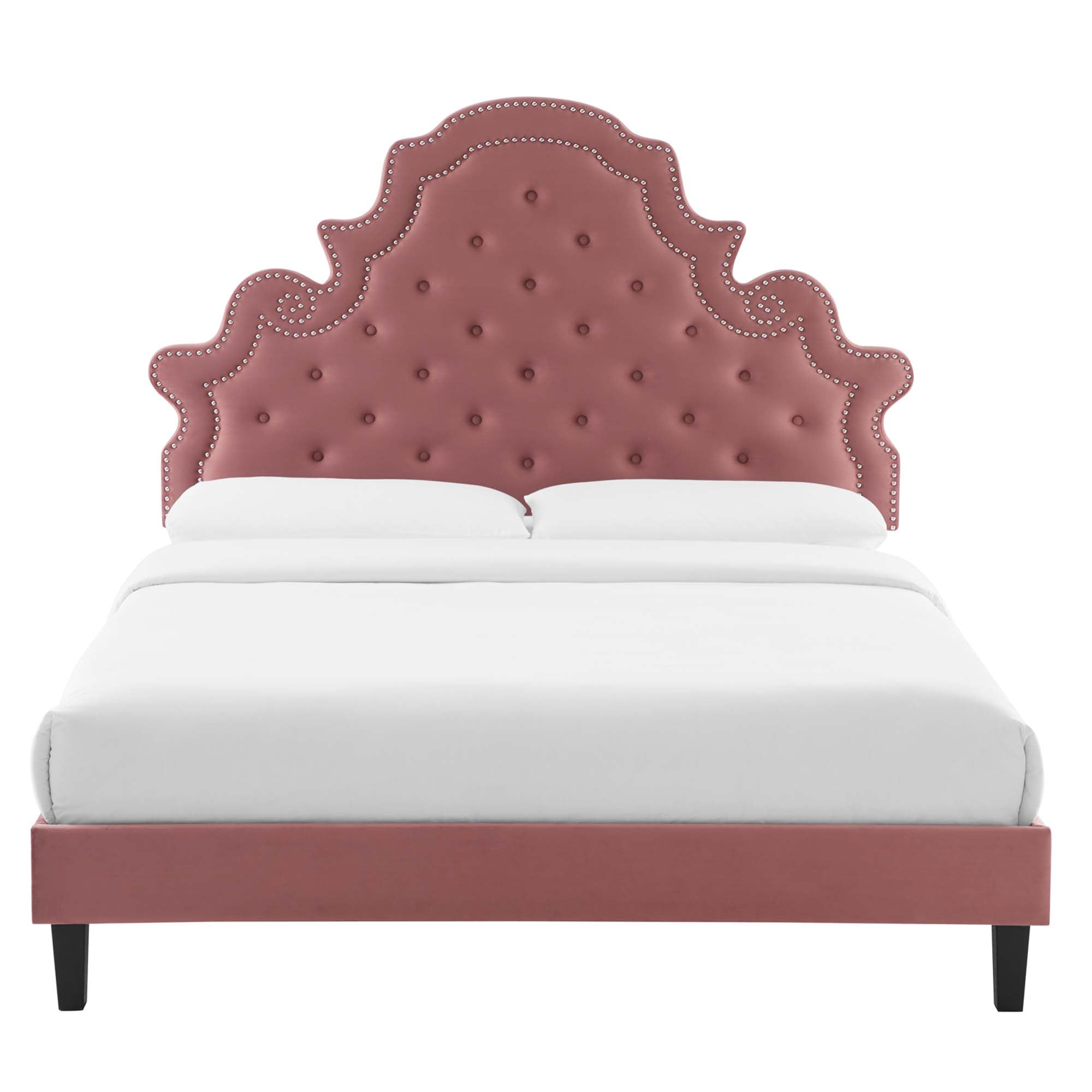 Gwyneth Tufted Performance Velvet King Platform Bed