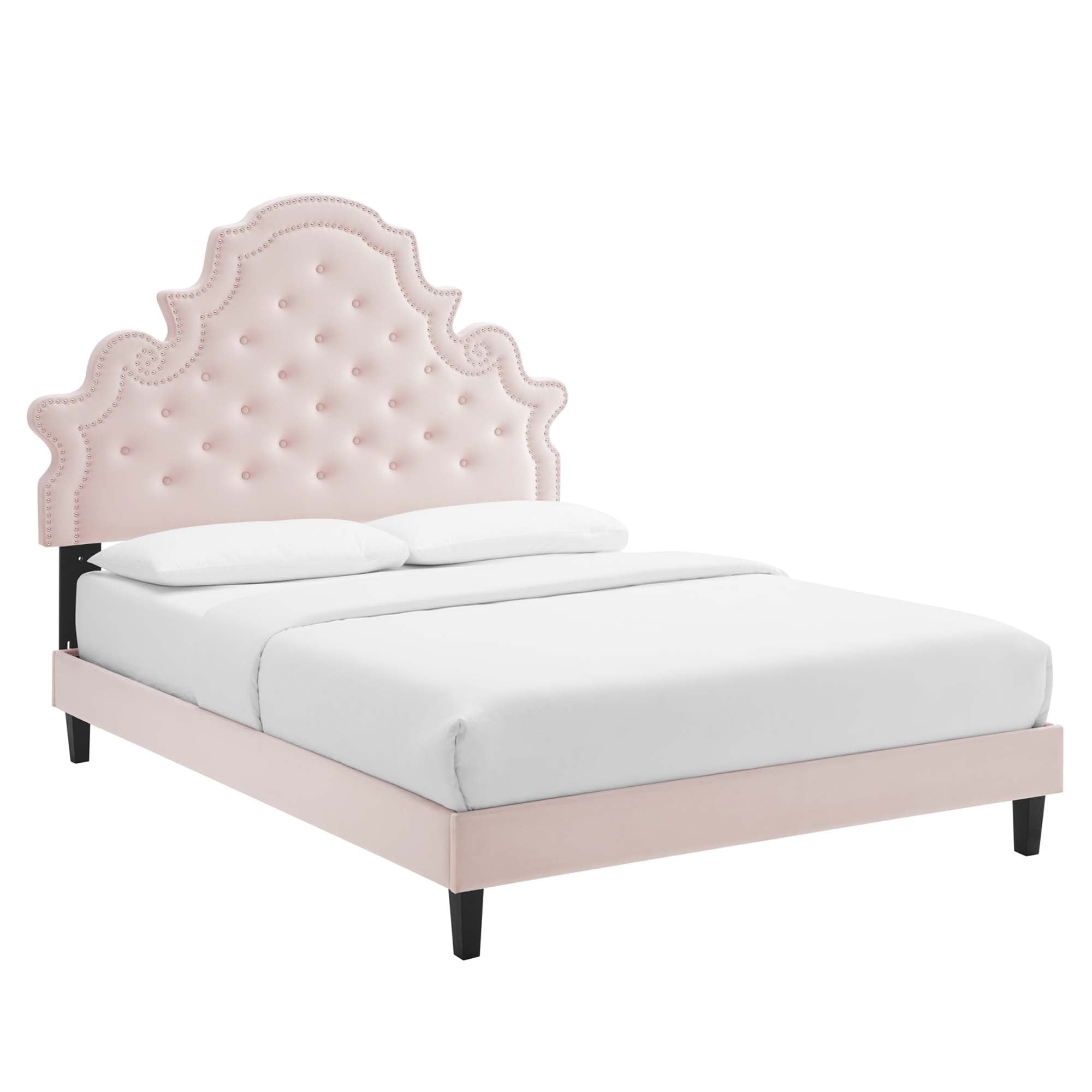 Gwyneth Tufted Performance Velvet King Platform Bed