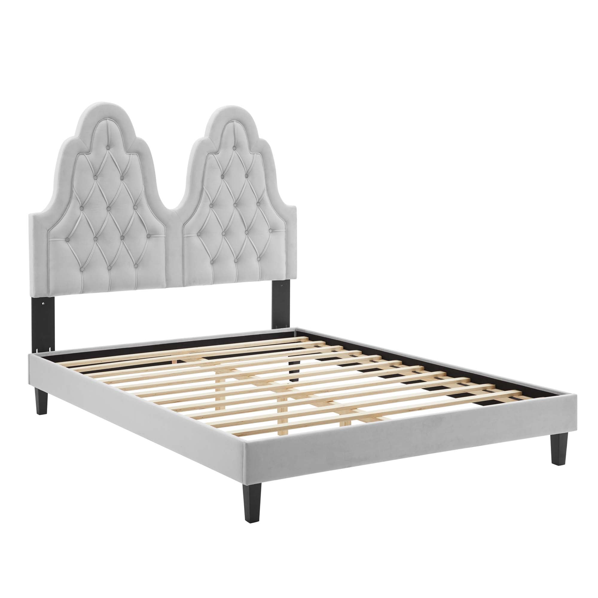 Alexandria Tufted Performance Velvet Queen Platform Bed