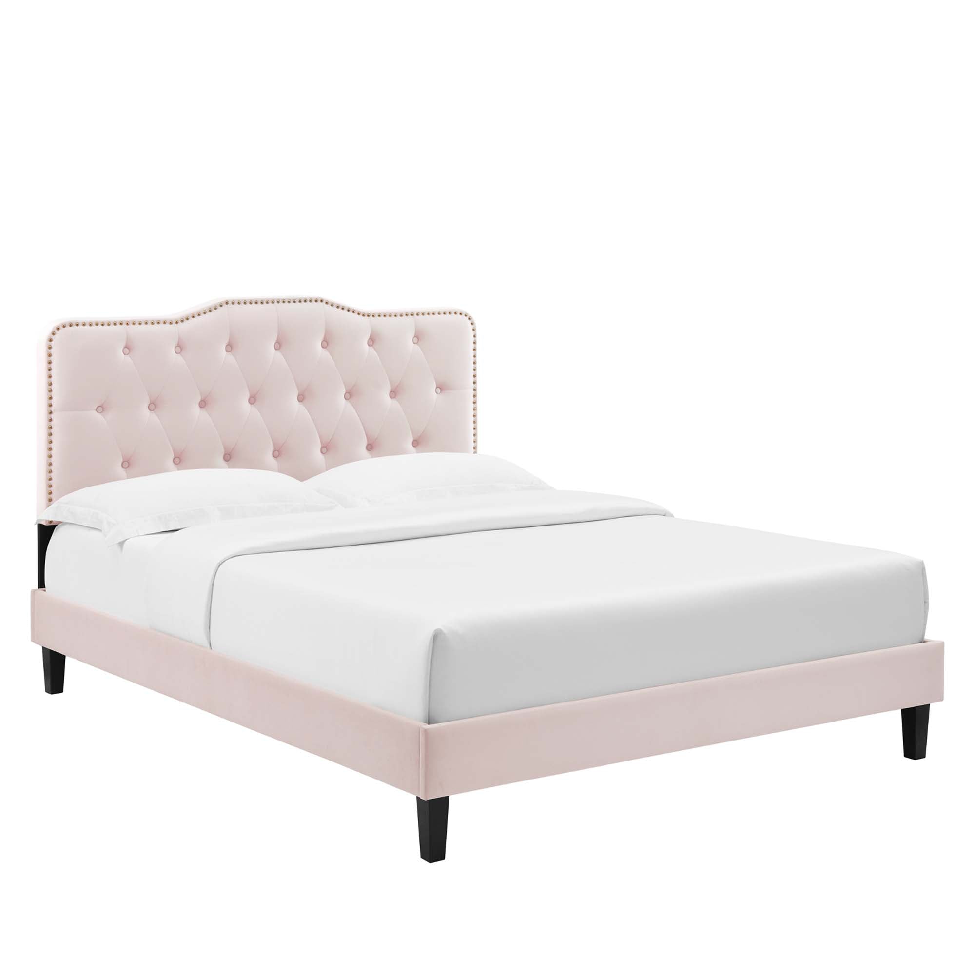 Amber Performance Velvet Twin Platform Bed