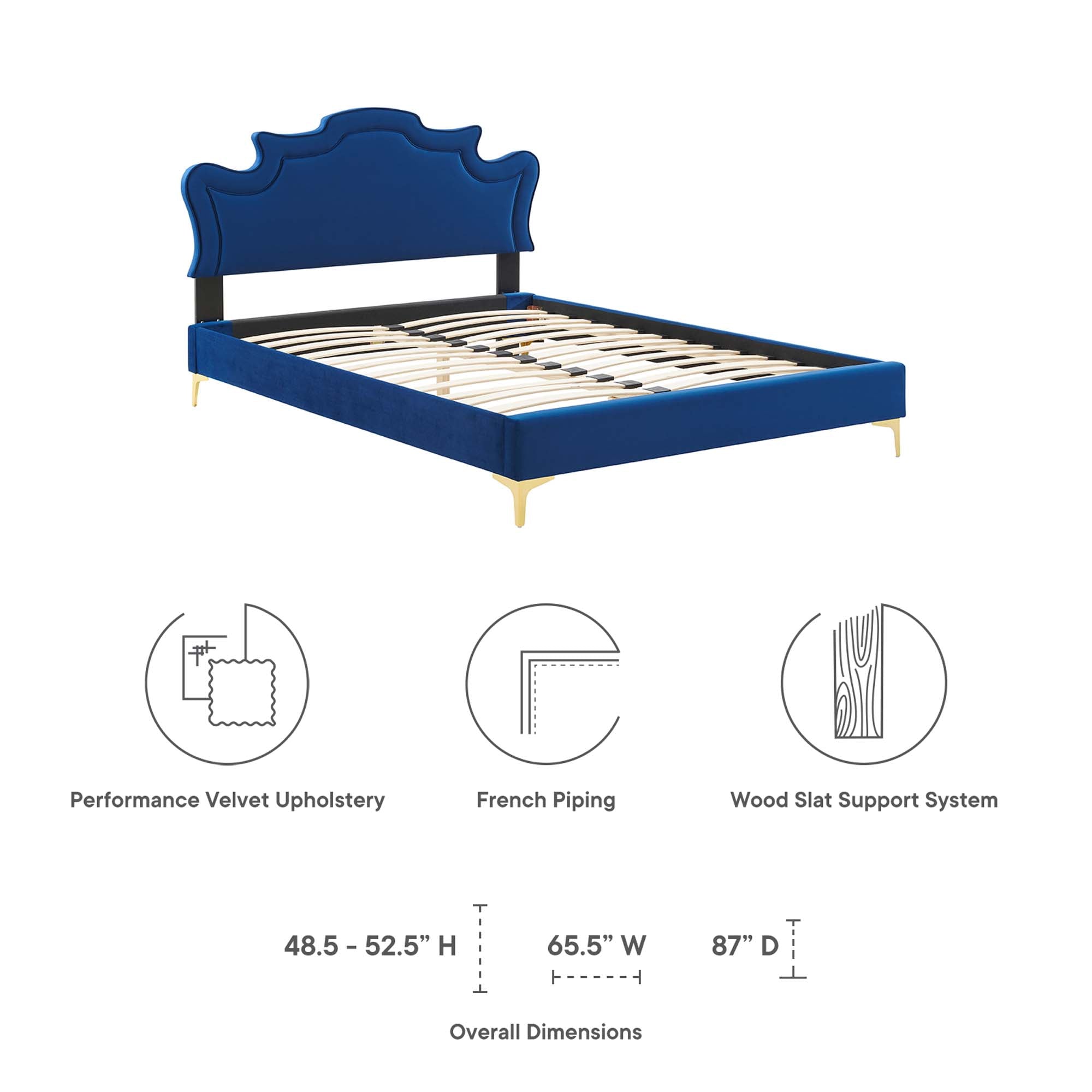 Neena Performance Velvet Twin Bed