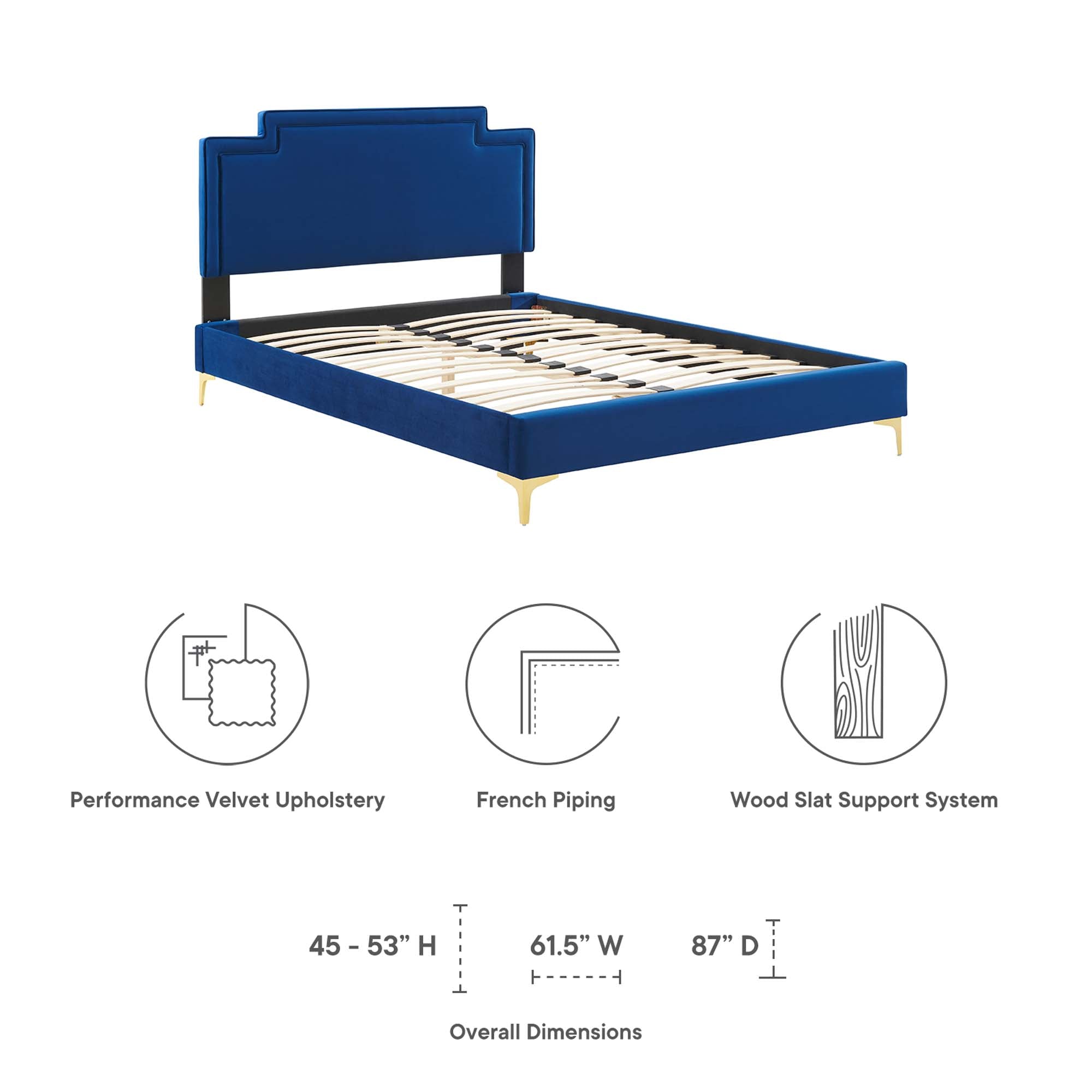 Liva Performance Velvet Twin Bed