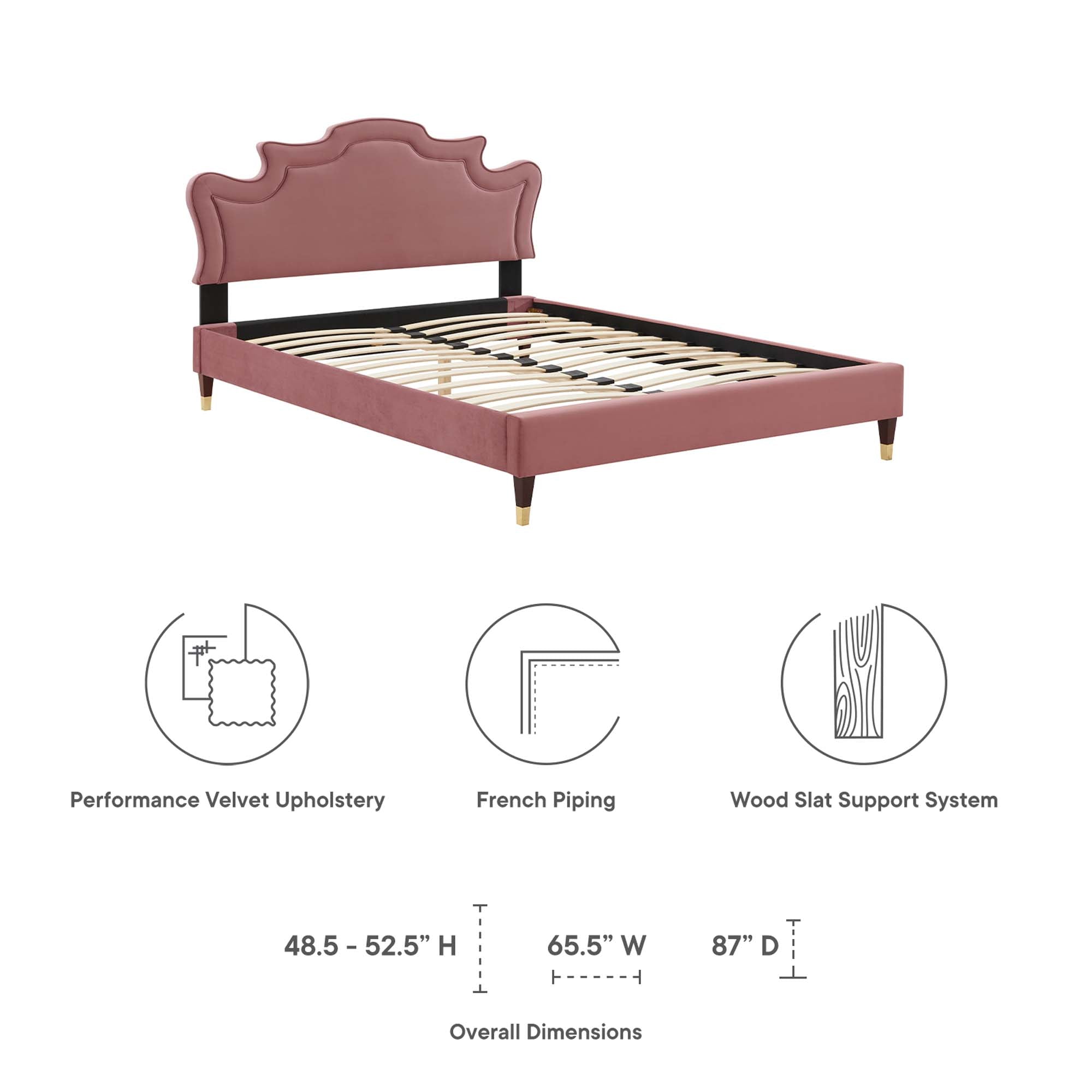 Neena Performance Velvet Twin Bed