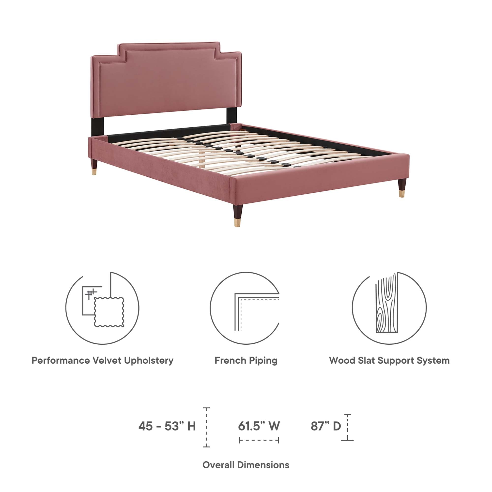 Liva Performance Velvet Twin Bed