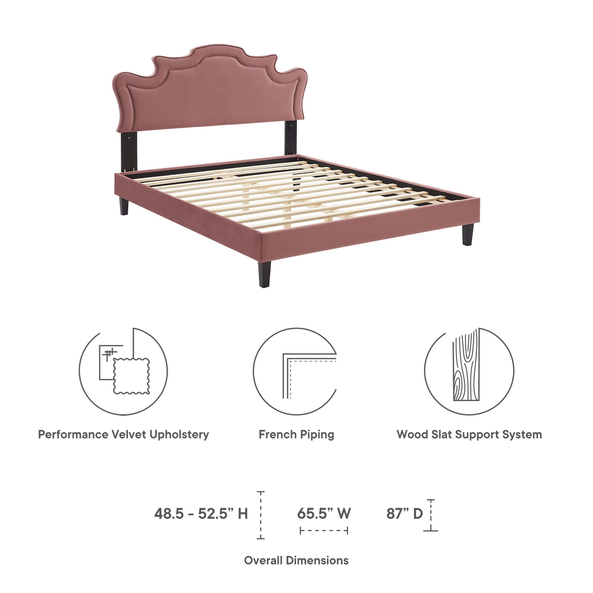 Neena Performance Velvet Twin Bed