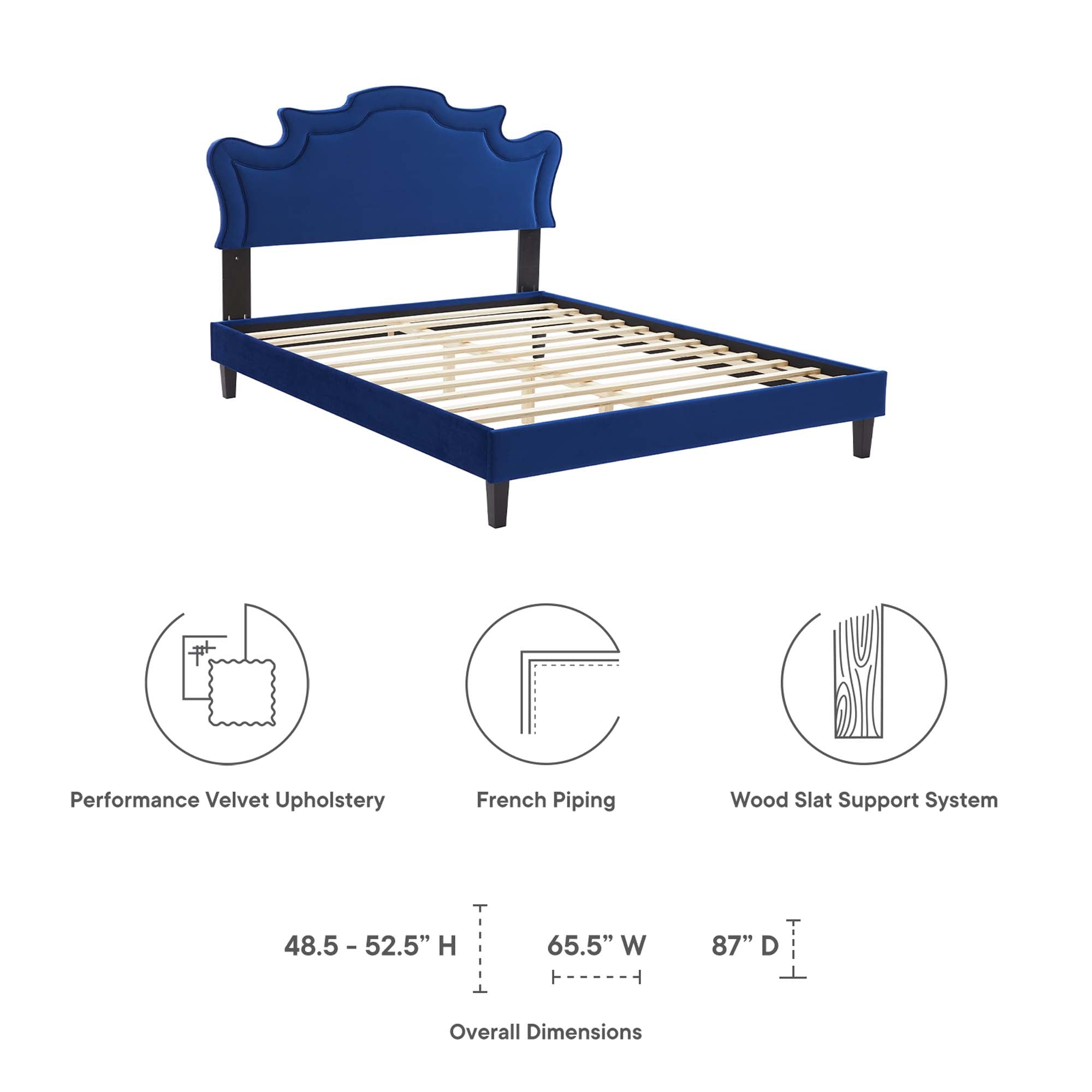 Neena Performance Velvet Twin Bed