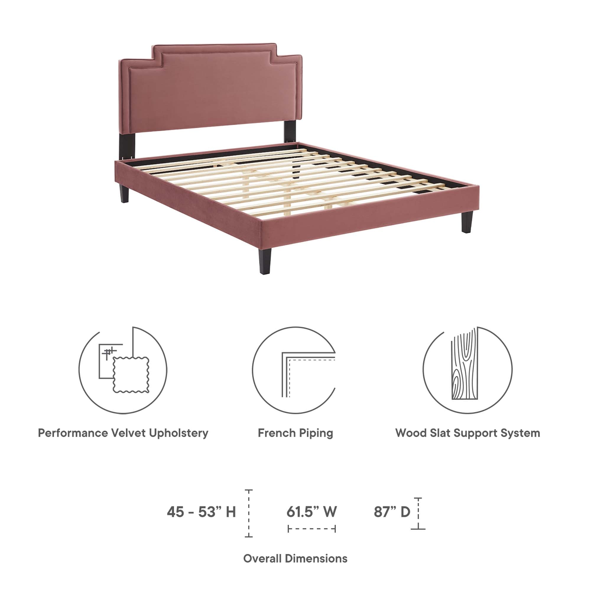 Liva Performance Velvet Twin Bed