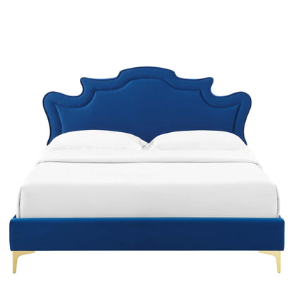 Neena Performance Velvet Queen Bed
