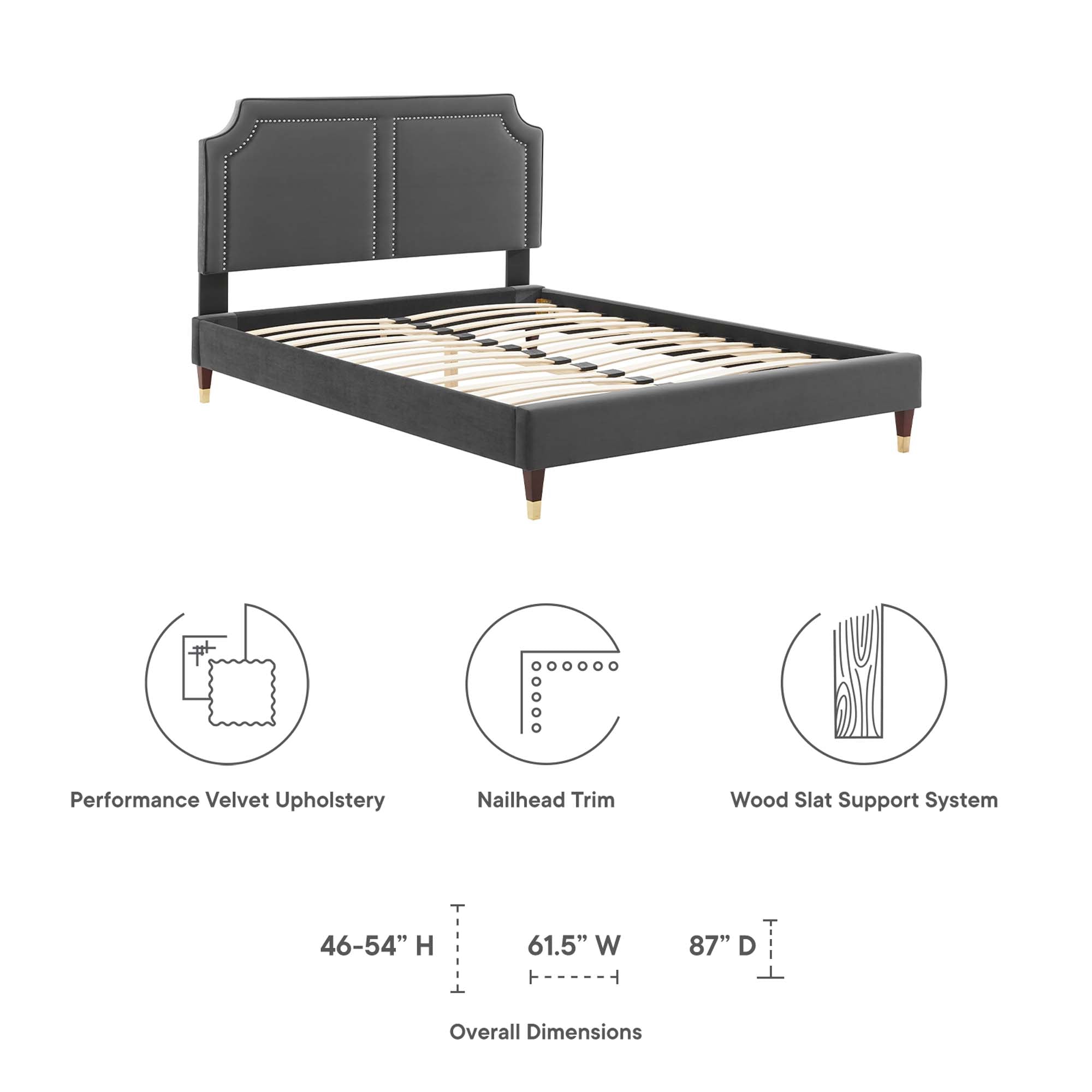 Novi Performance Velvet Queen Bed