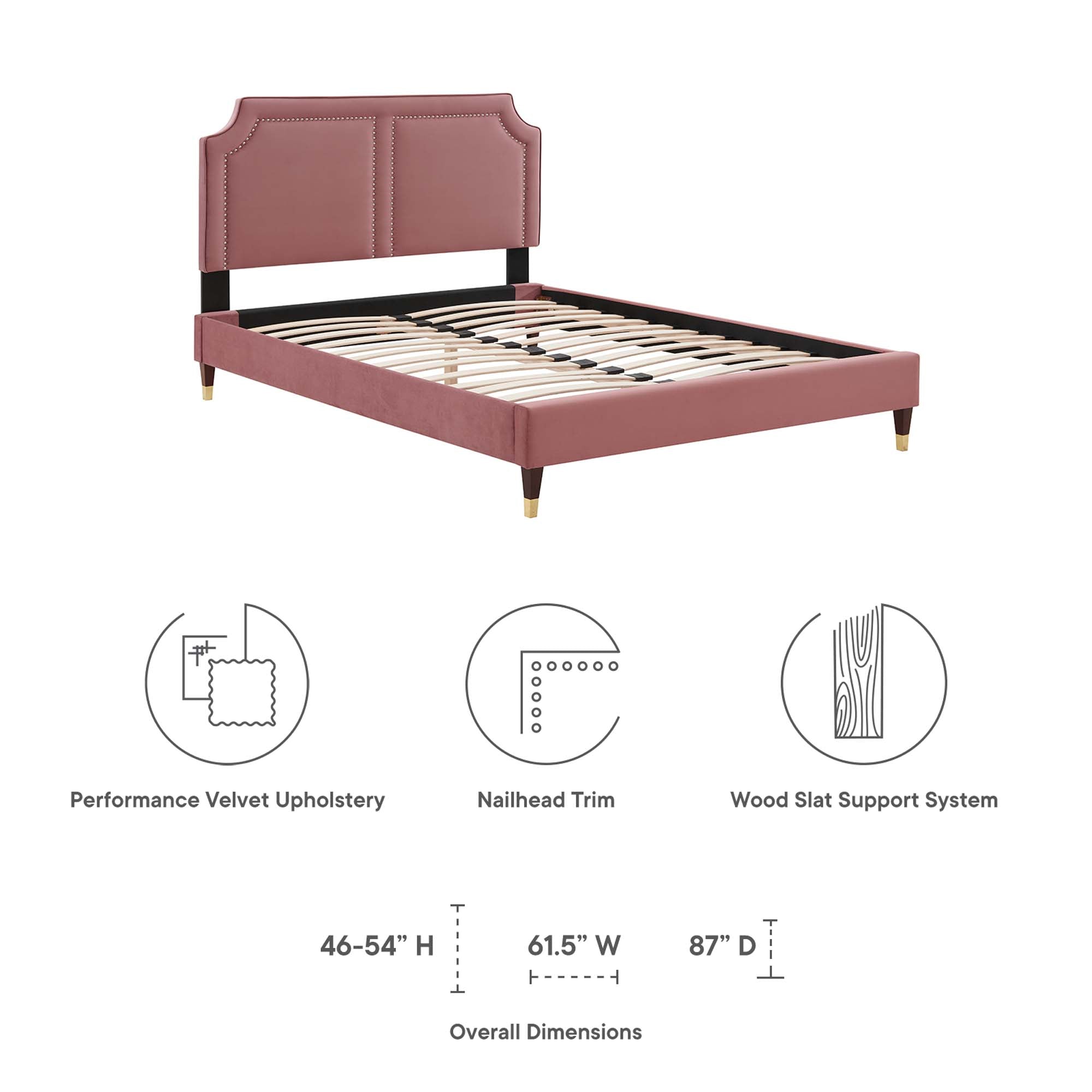 Novi Performance Velvet Queen Bed