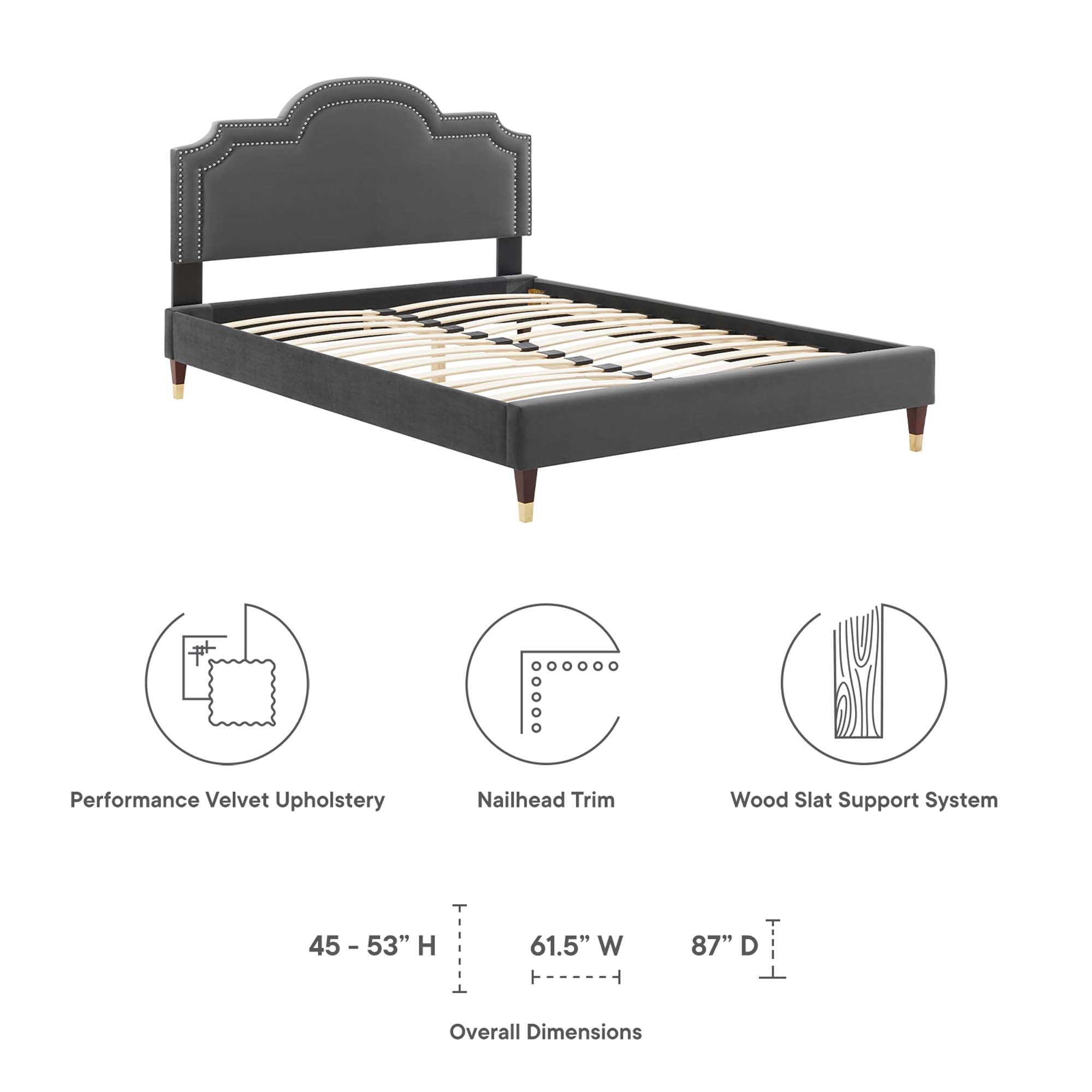 Aviana Performance Velvet Queen Bed