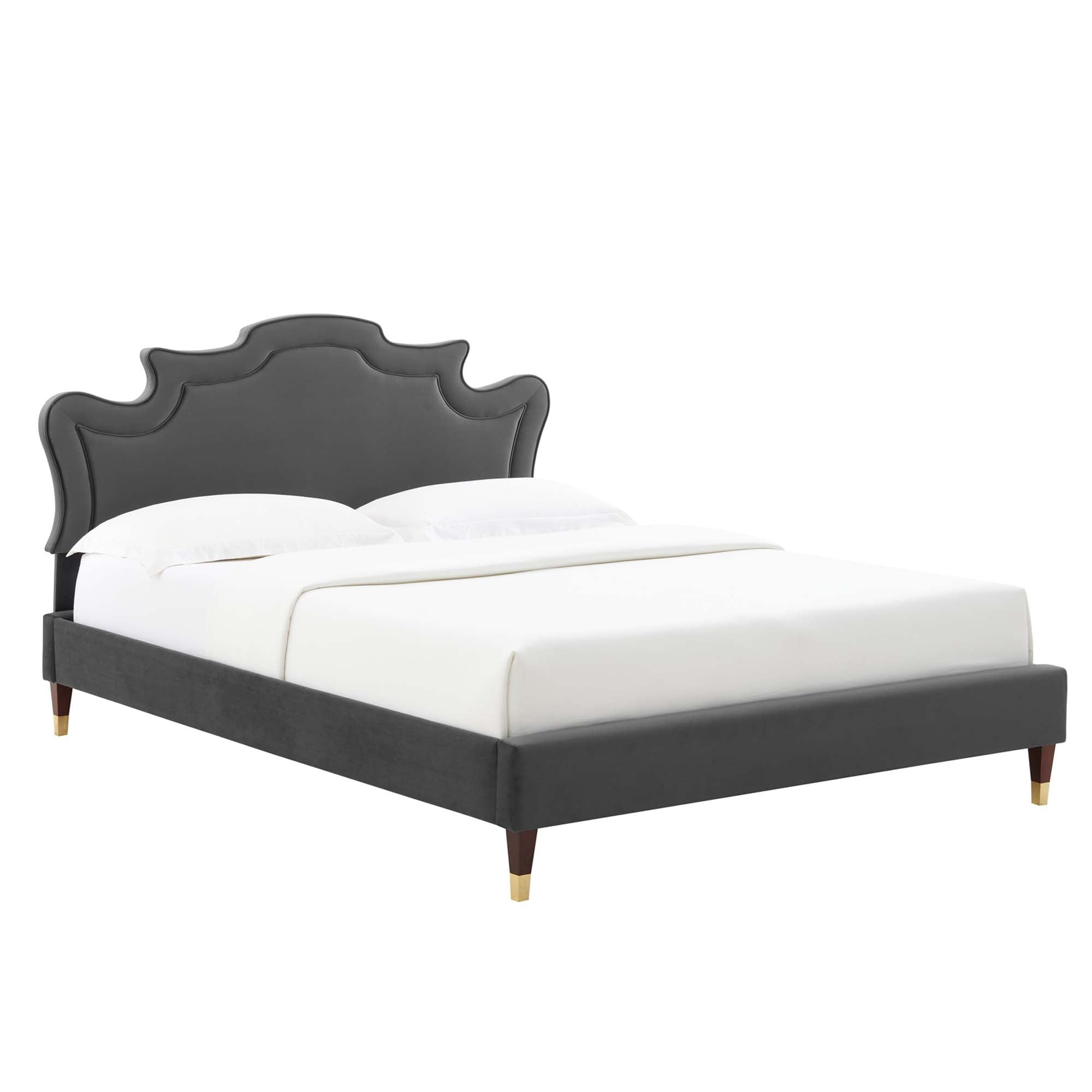 Neena Performance Velvet Queen Bed