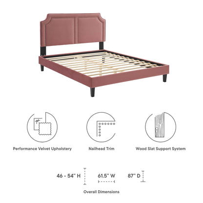 Novi Performance Velvet Queen Bed