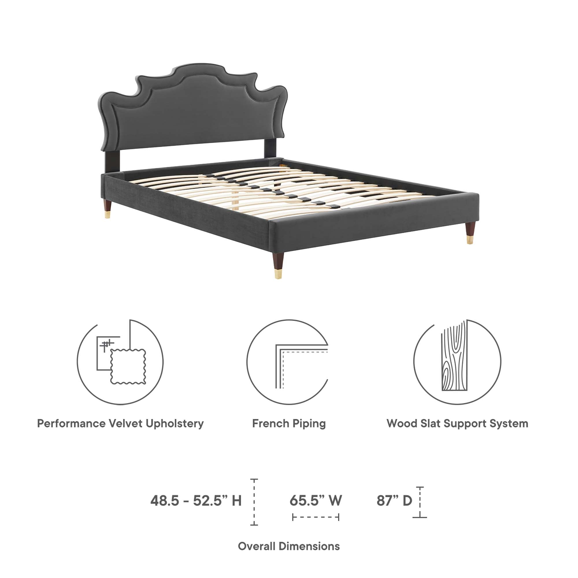 Neena Performance Velvet King Bed