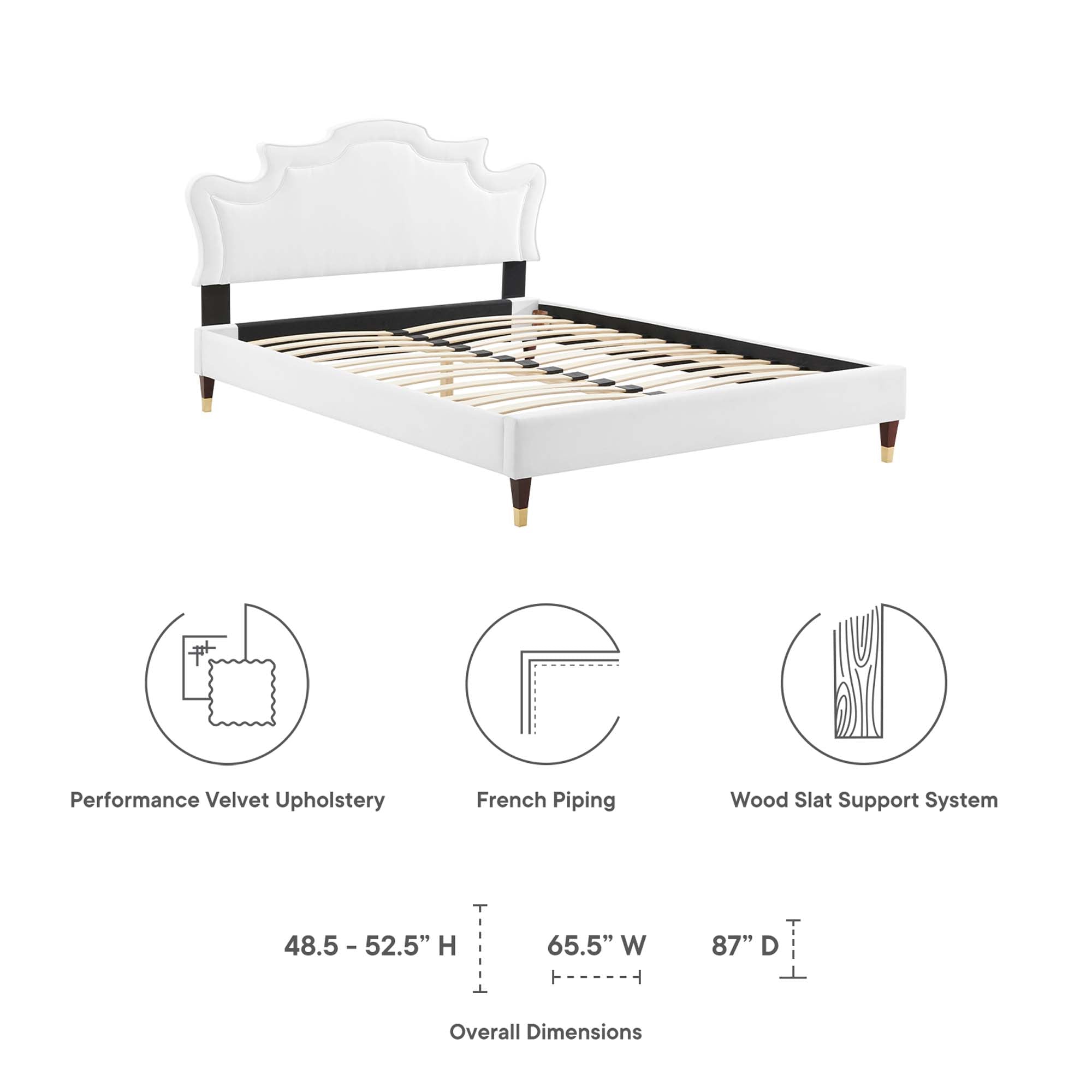 Neena Performance Velvet King Bed