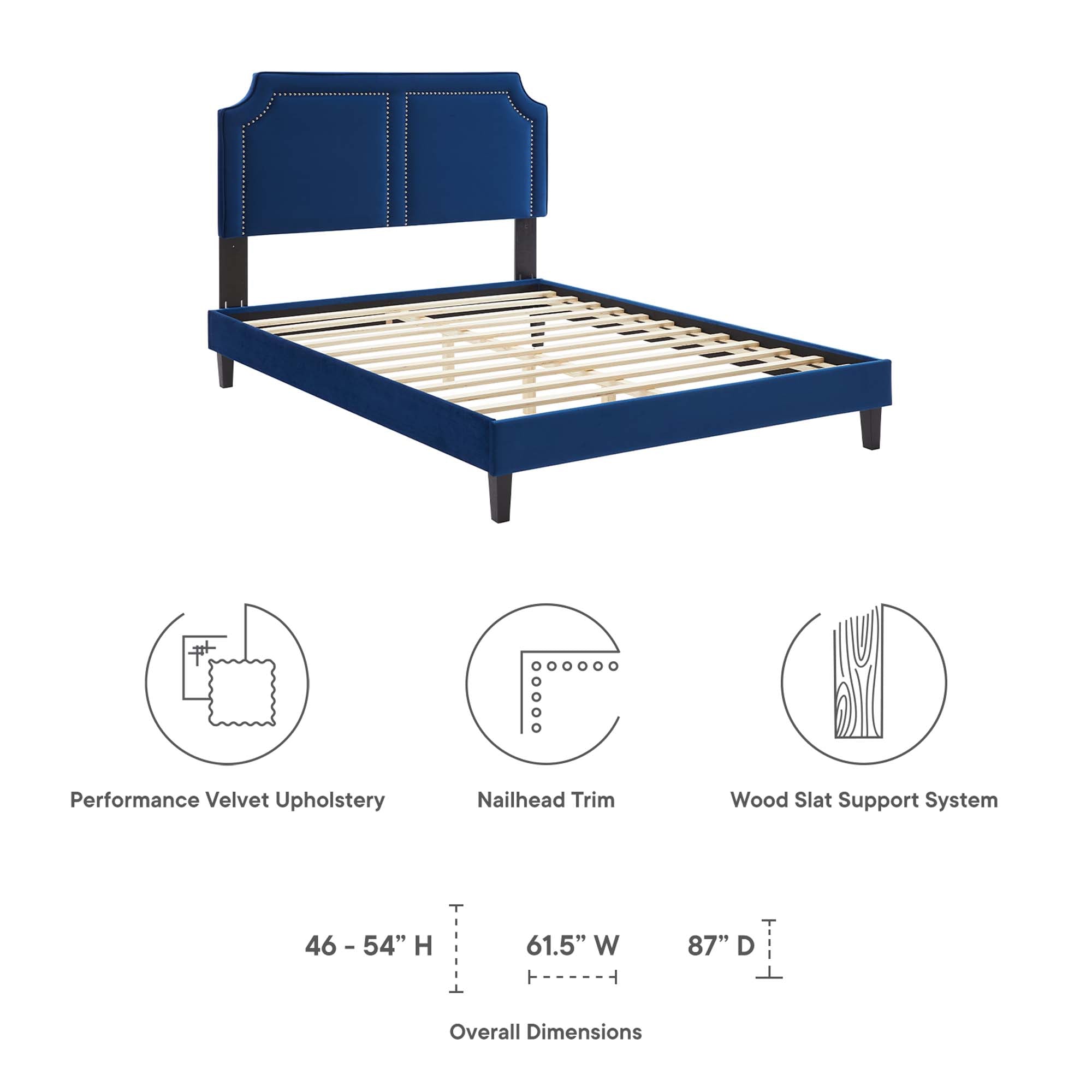 Novi Performance Velvet King Bed