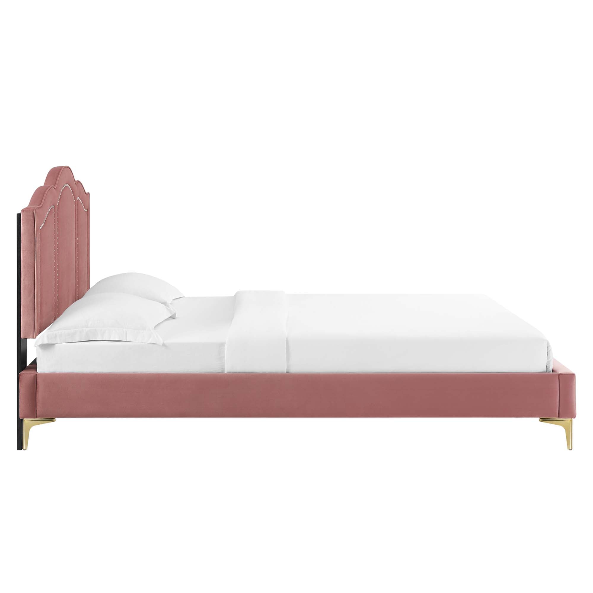 Emerson Performance Velvet King Platform Bed