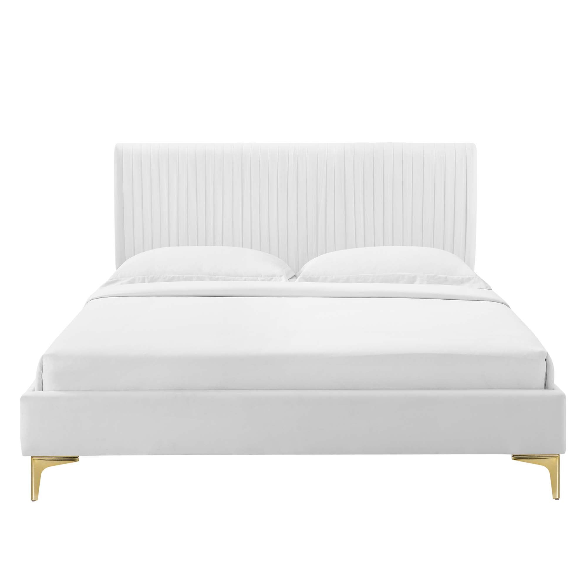 Peyton Performance Velvet Twin Platform Bed