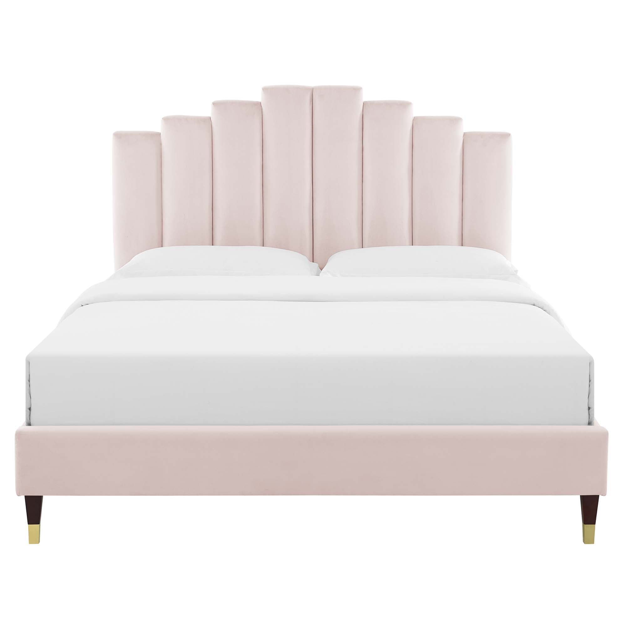 Elise King Performance Velvet Platform Bed