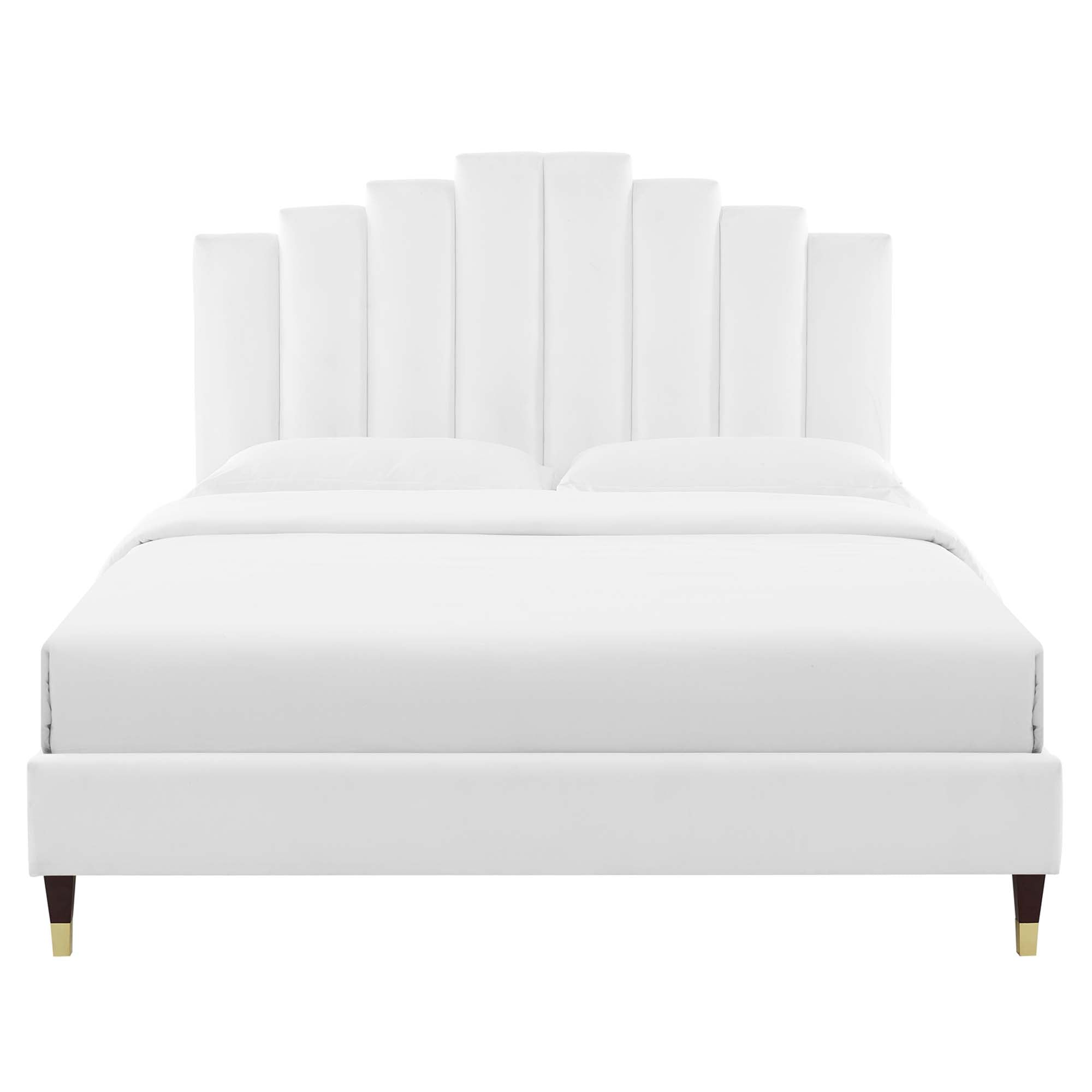 Elise King Performance Velvet Platform Bed