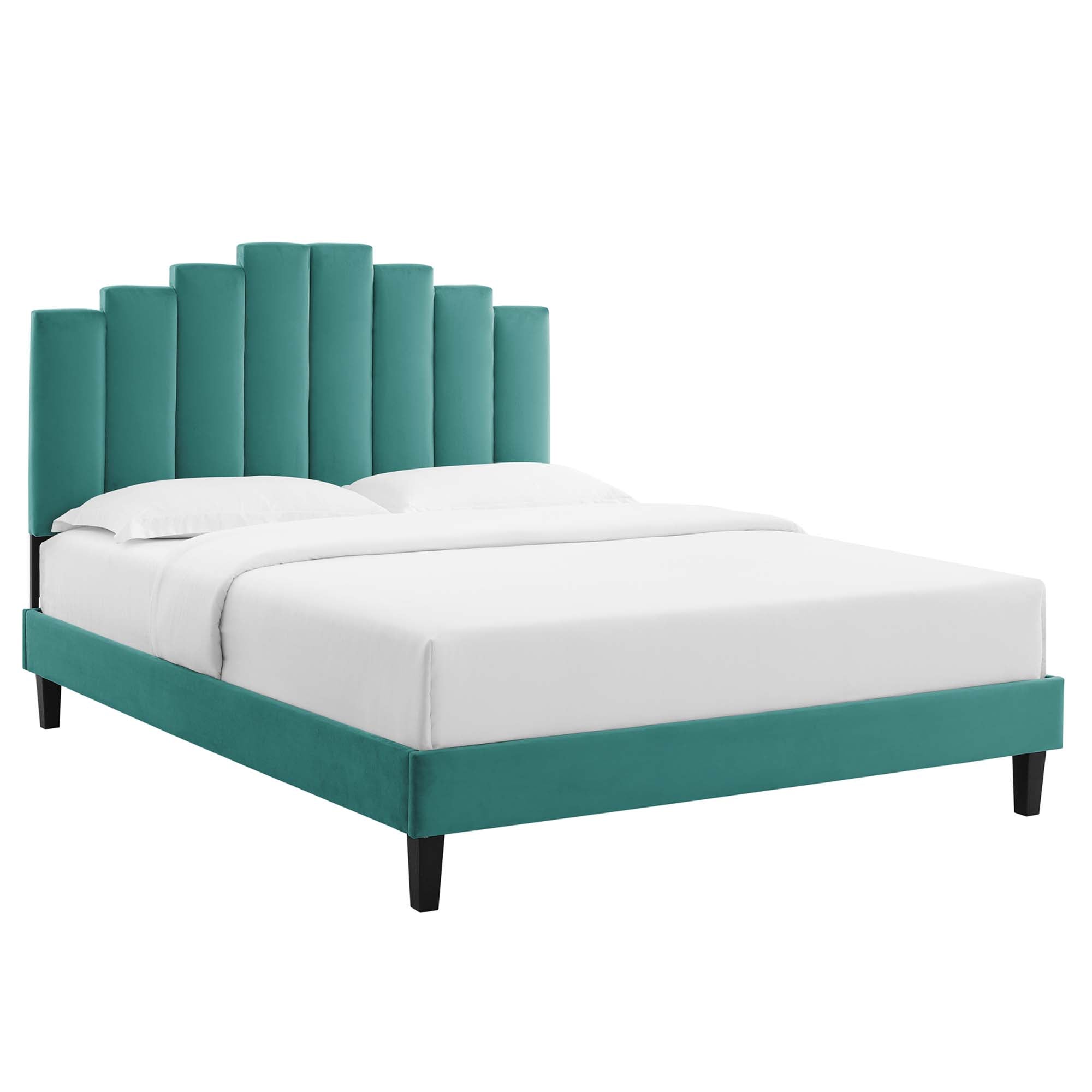 Elise Twin Performance Velvet Platform Bed