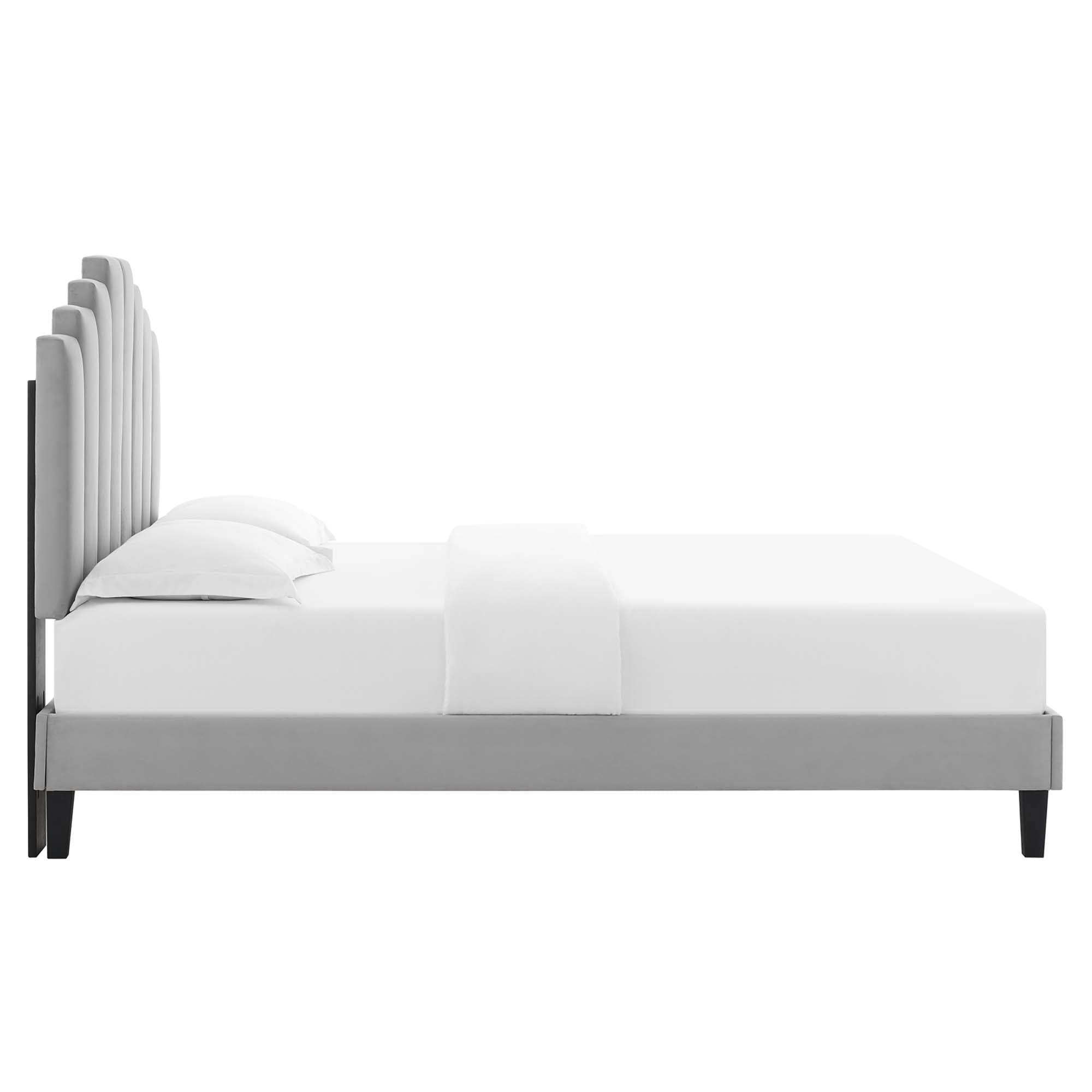 Elise King Performance Velvet Platform Bed