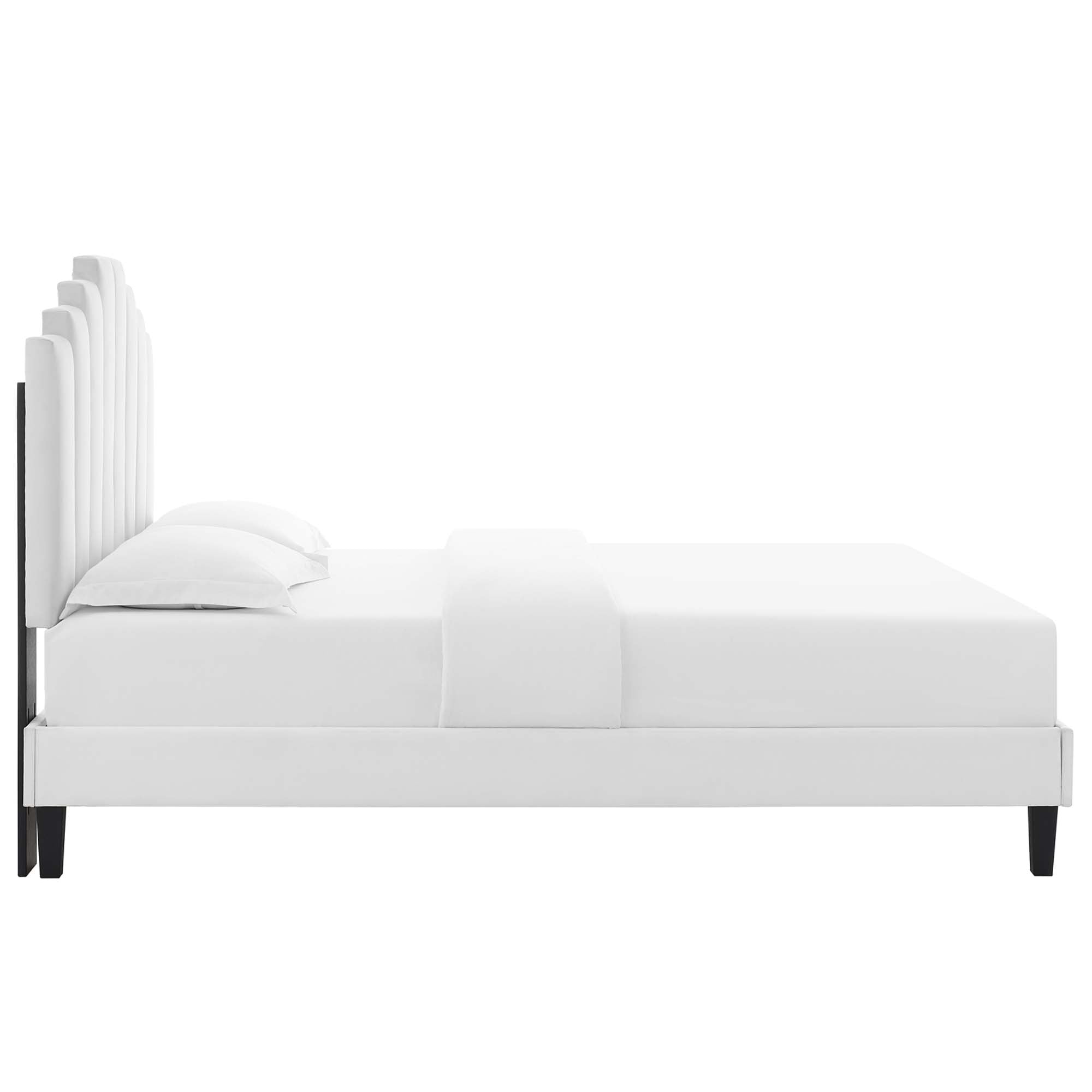 Elise King Performance Velvet Platform Bed