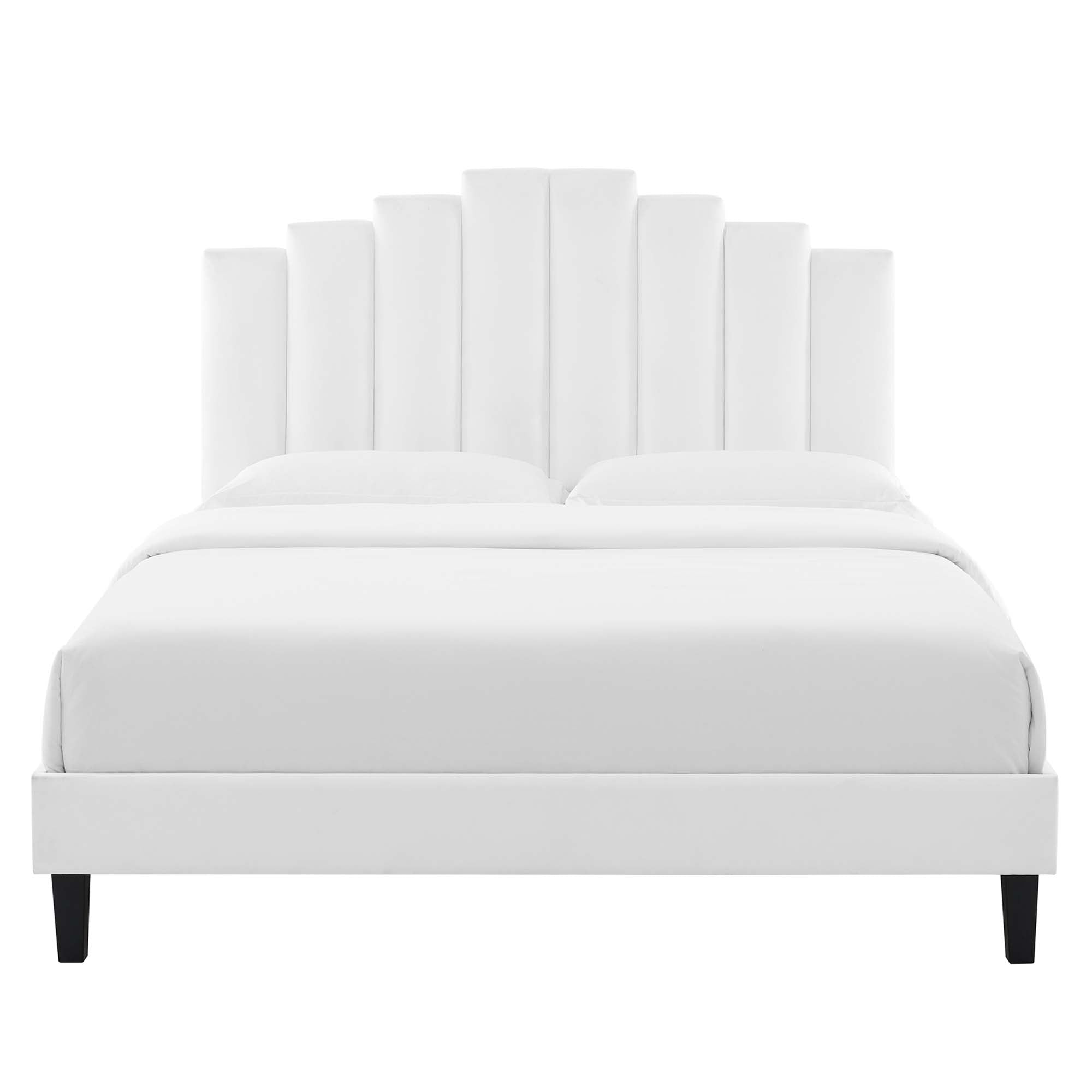 Elise King Performance Velvet Platform Bed